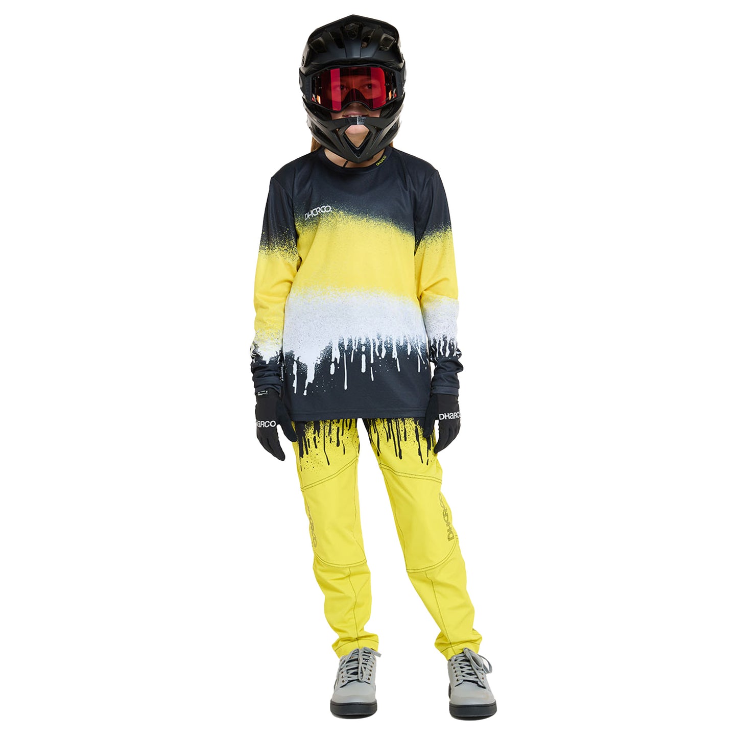 DHaRCO Youth Gravity Long Sleeve Jersey - Youth M - Acid Rain