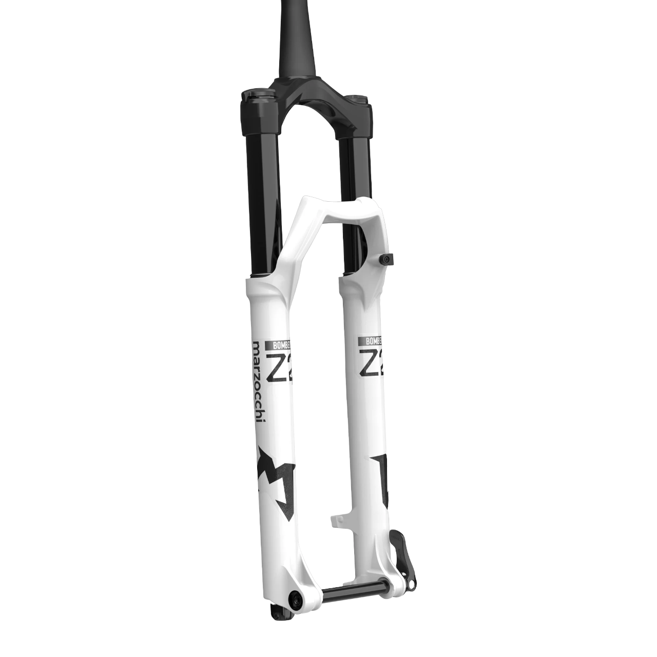 Marzocchi Bomber Z2 Fork - 29 Inch - 1 1/8th - 1.5 Inch Tapered - 15x110mm Boost - 140mm Travel - 44mm - Rail Sweep Adj - Limited Edition White