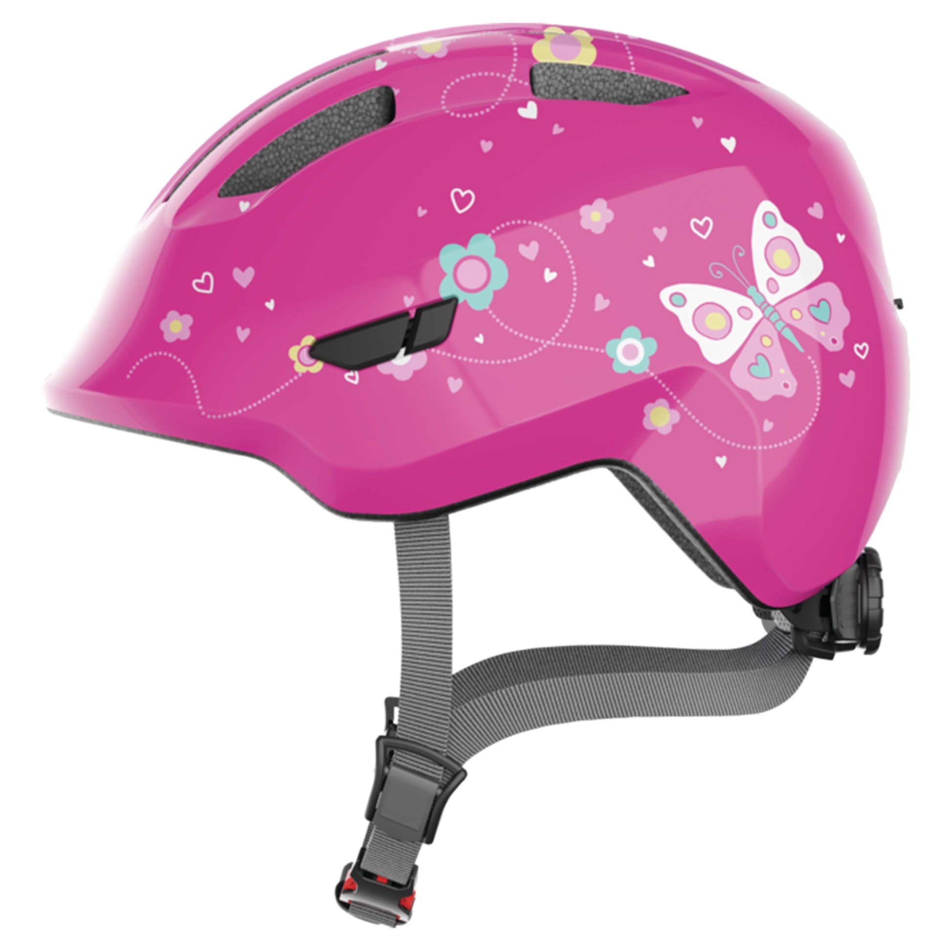 Abus Smiley 3.0 Helmet - M - Pink Butterfly - Image 1