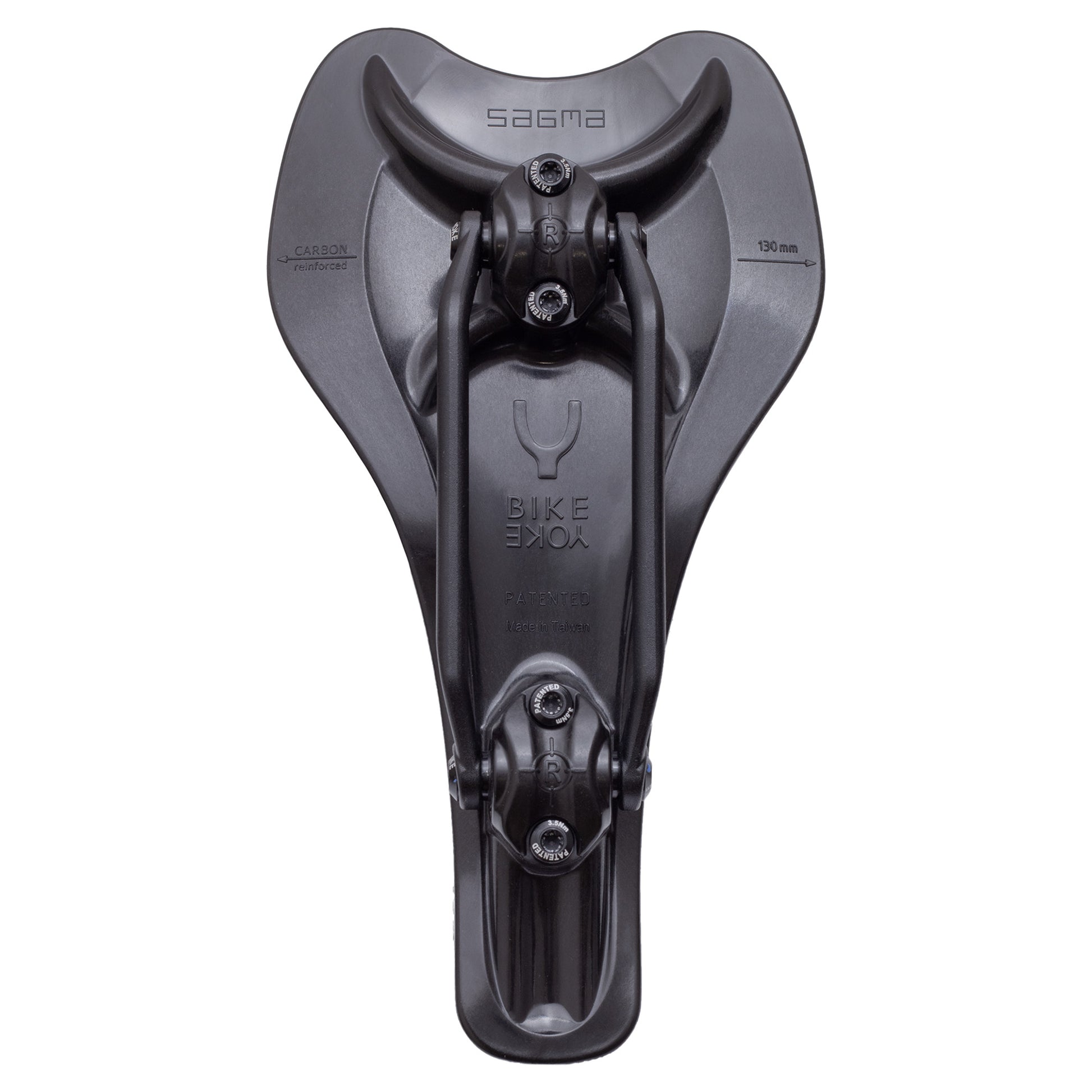 BikeYoke Sagma 3D Saddle - Aluminium - 130mm - Black - Image 5