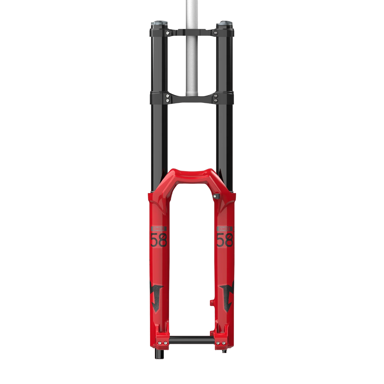 Marzocchi Bomber 58 Fork - 27.5 Inch - 1 1/8th Inch Straight - 20x110mm - 203mm Travel - 51mm - Grip LSC - Gloss Red - 2024