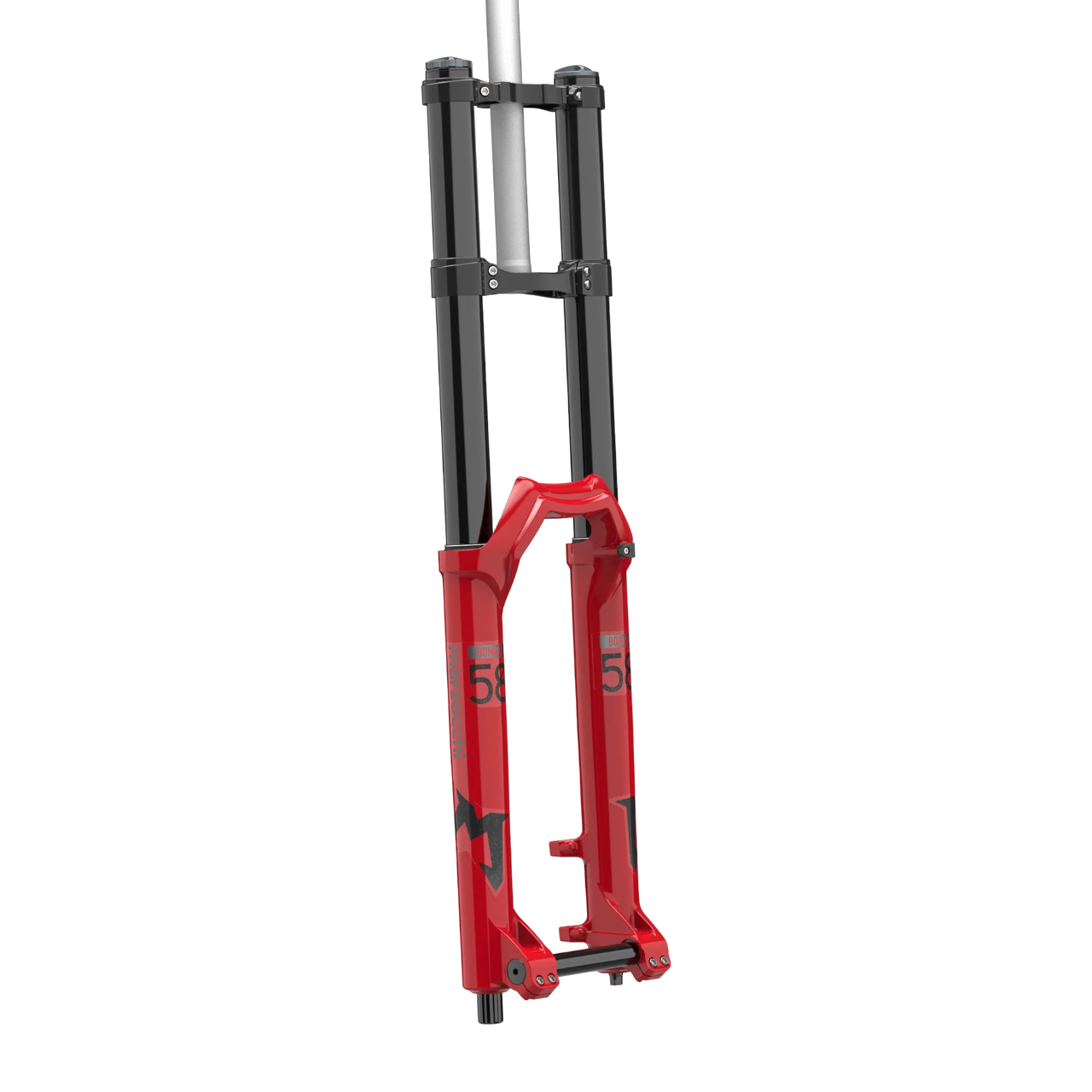 Marzocchi Bomber 58 Fork - 27.5 Inch - 1 1/8th Inch Straight - 20x110mm - 203mm Travel - 51mm - Grip LSC - Gloss Red - 2024