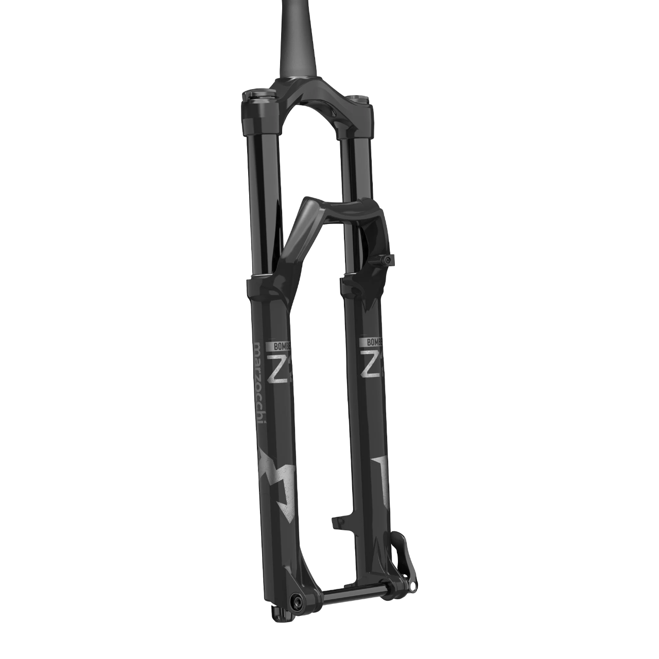 Marzocchi Bomber Z2 Fork - 27.5 Inch - 1 1/8th - 1.5 Inch Tapered - 15x110mm Boost - 100mm Travel - 44mm - Rail Sweep Adj - Shiny Black - 2024