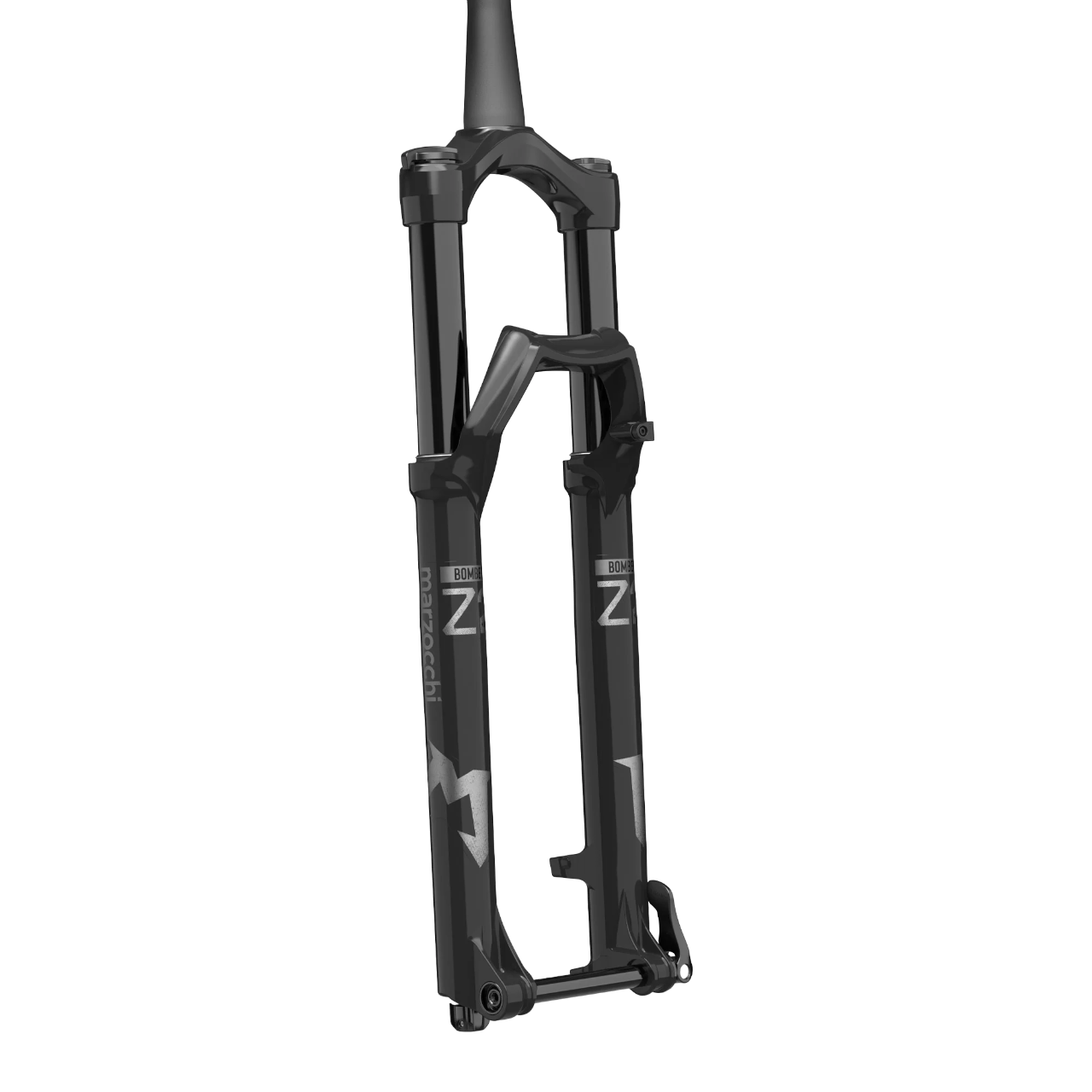 Marzocchi Bomber Z2 Fork - 27.5 Inch - 1 1/8th - 1.5 Inch Tapered - 15x110mm Boost - 140mm Travel - 44mm - Rail Sweep Adj - Shiny Black - 2024