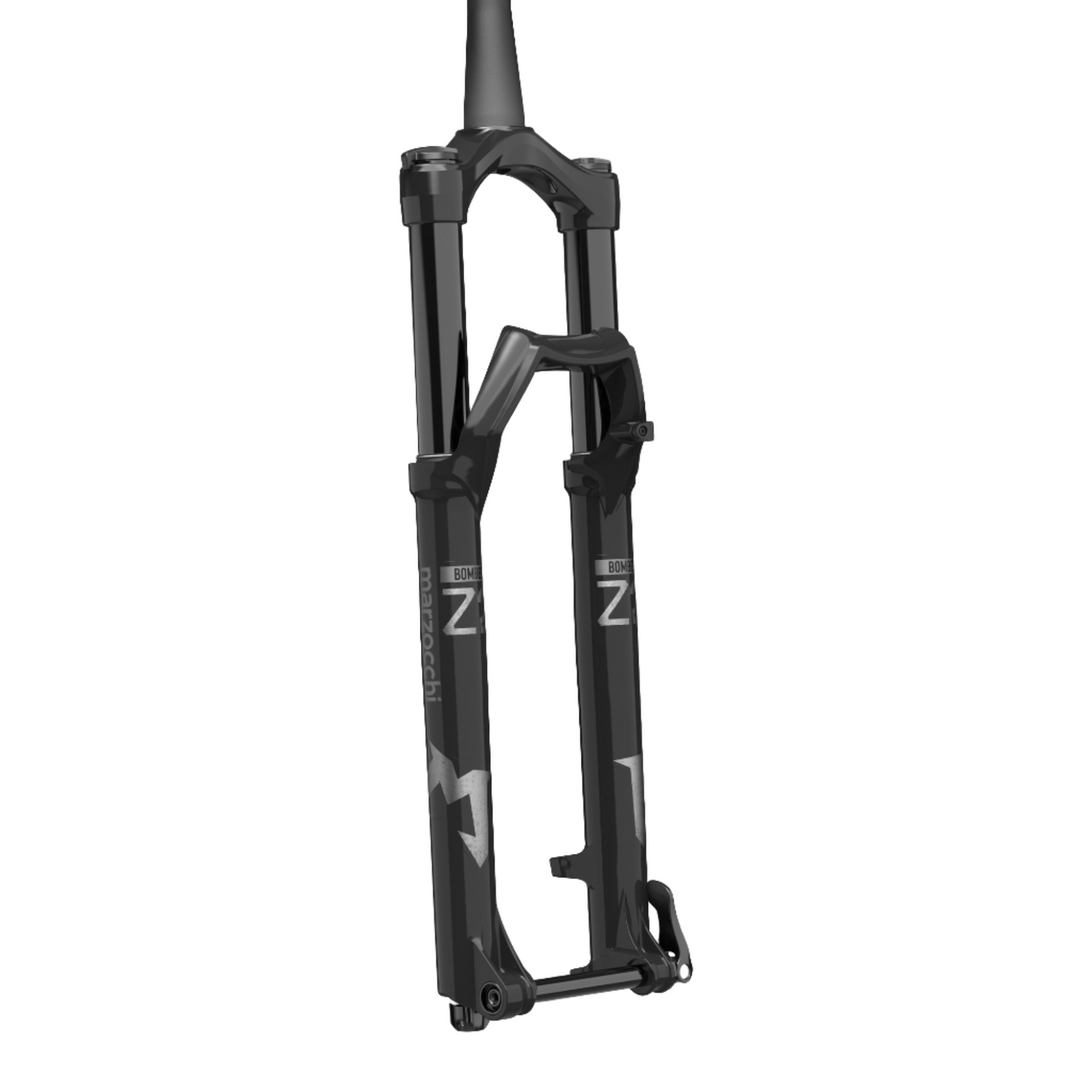 Marzocchi Bomber Z2 Fork - 27.5 Inch - 1 1/8th - 1.5 Inch Tapered - 15x110mm Boost - 140mm - 44mm - Rail Sweep Adj - Shiny Black