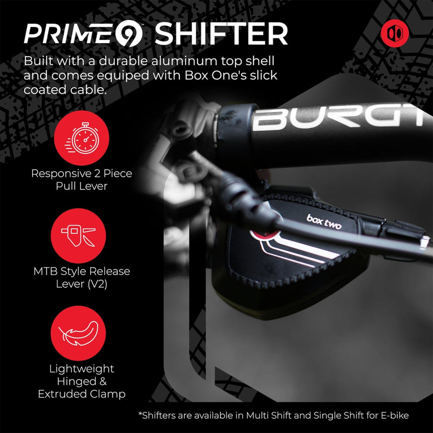 Box Components Two P9 X-Wide Single Shift E-Bike Groupset - 9 Speed - Shimano HG - Any - No - Image 2