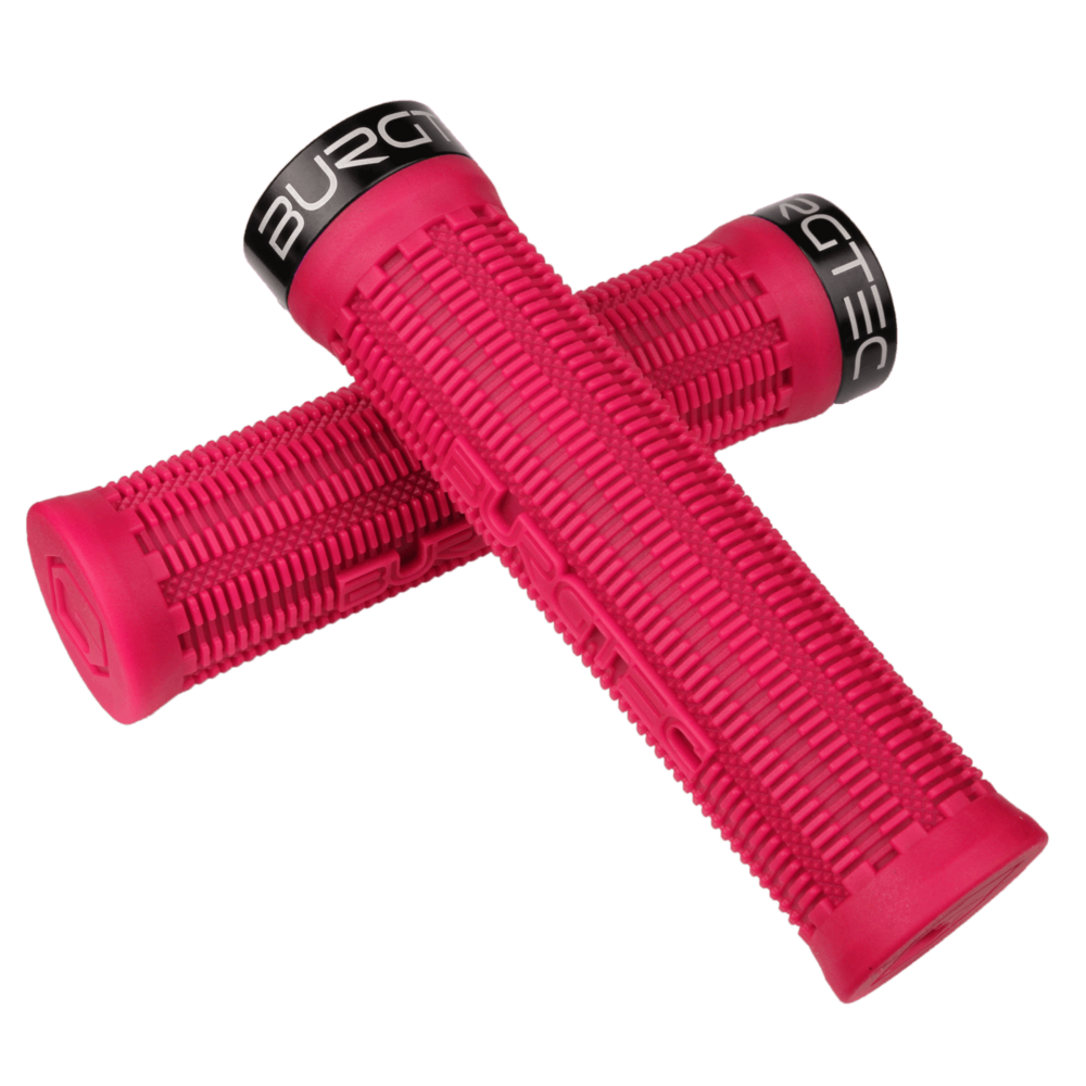 Burgtec Bartender Pro Greg Minnaar Lock-On Grips - Toxic Barbie Pink - Single Lock On Grips - Image 1