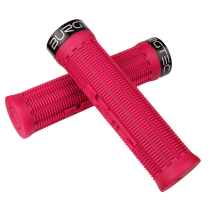 Burgtec Bartender Pro Greg Minnaar Lock-On Grips - Toxic Barbie Pink - Single Lock On Grips - Image 1