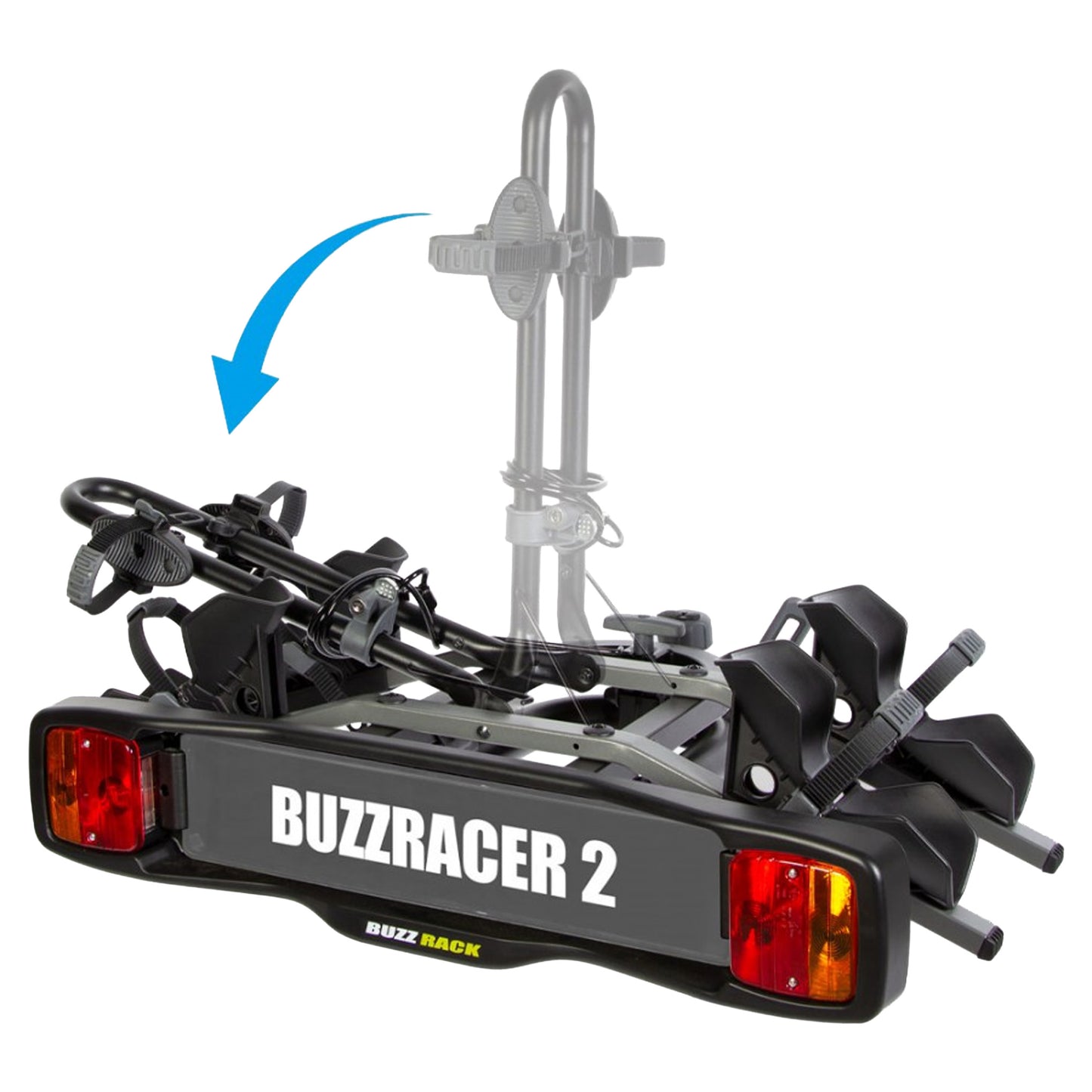 Buzzrack Buzzracer 2 Platform Rack - Tow Ball - 2 Bike - Black - Image 10