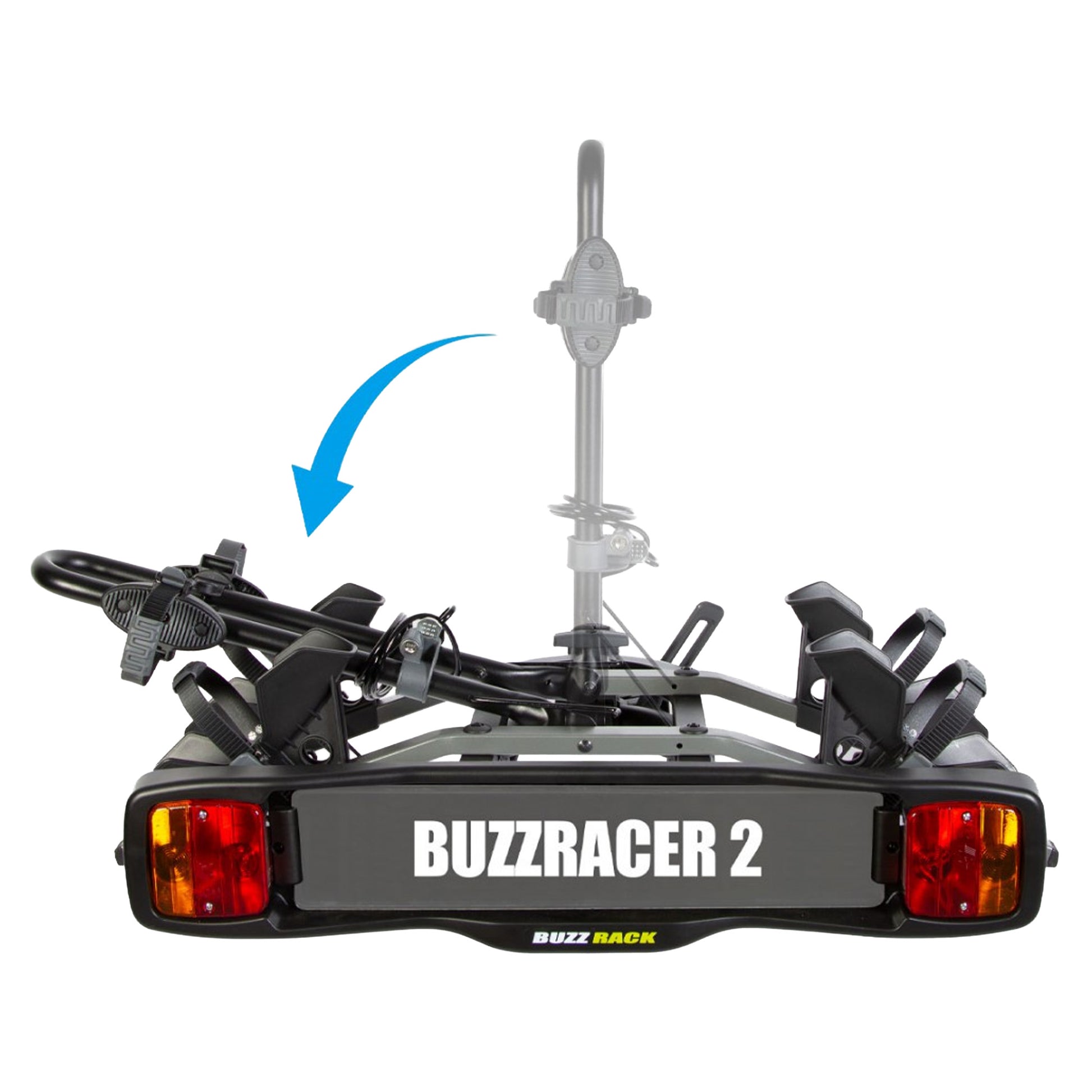 Buzzrack Buzzracer 2 Platform Rack - Tow Ball - 2 Bike - Black - Image 11
