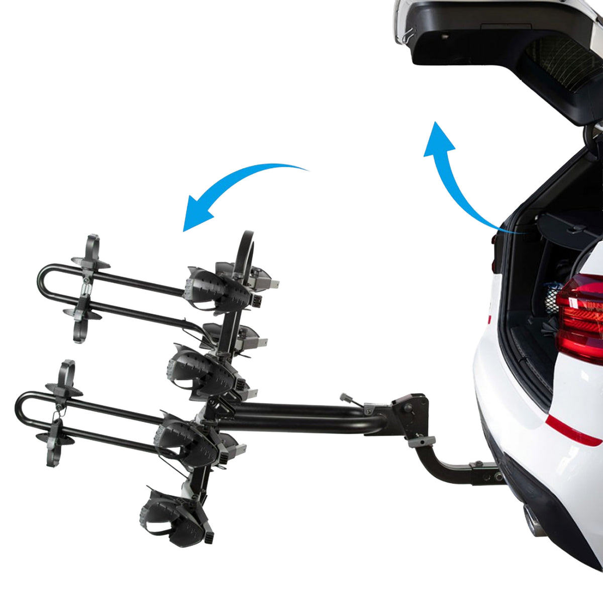Buzzrack Buzzracer 4 Platform Rack - Tow Ball - 4 Bike - Black - Image 11