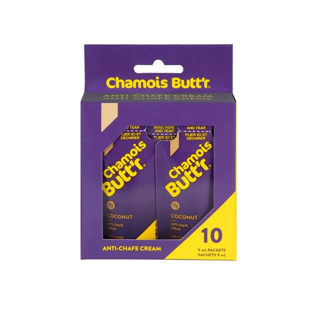 Chamois Butt'r Coconut Anti-Chafe Cream - 9ml - 10 Pack - Image 1