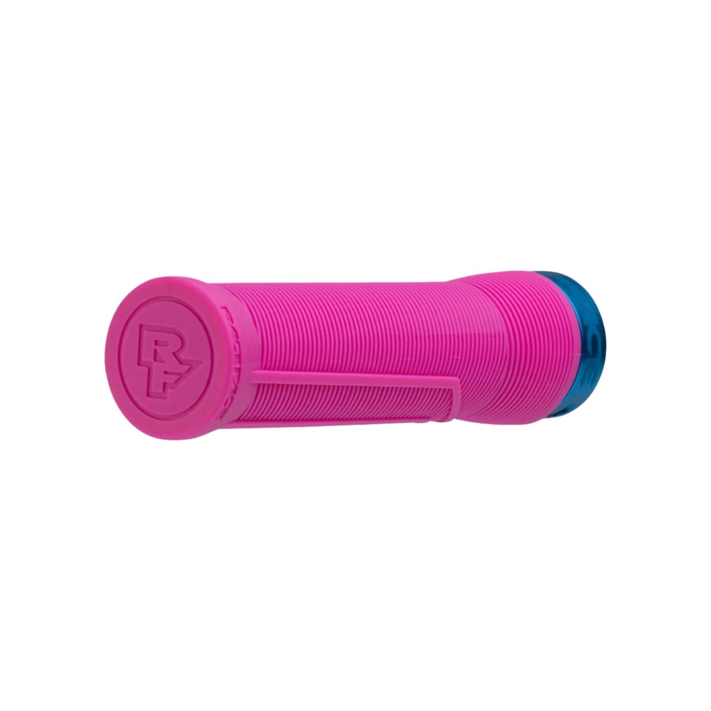 Race Face Chester Limited Edition Lock On Grips - Magenta With Turquoise Clamps - Single Lock On Grips - 31mm