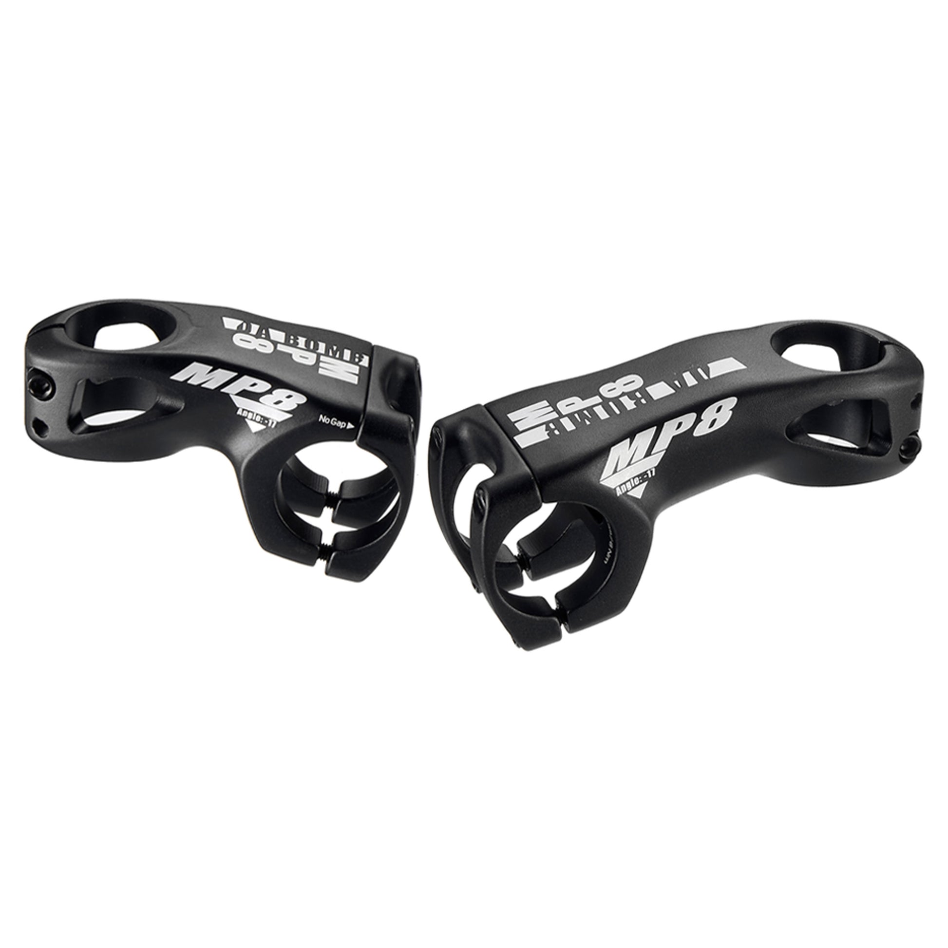 DaBomb MP8 Stem - 1 1/8th Inch Steerer - 31.8mm - 60mm - -17 Degree - Black - Image 1