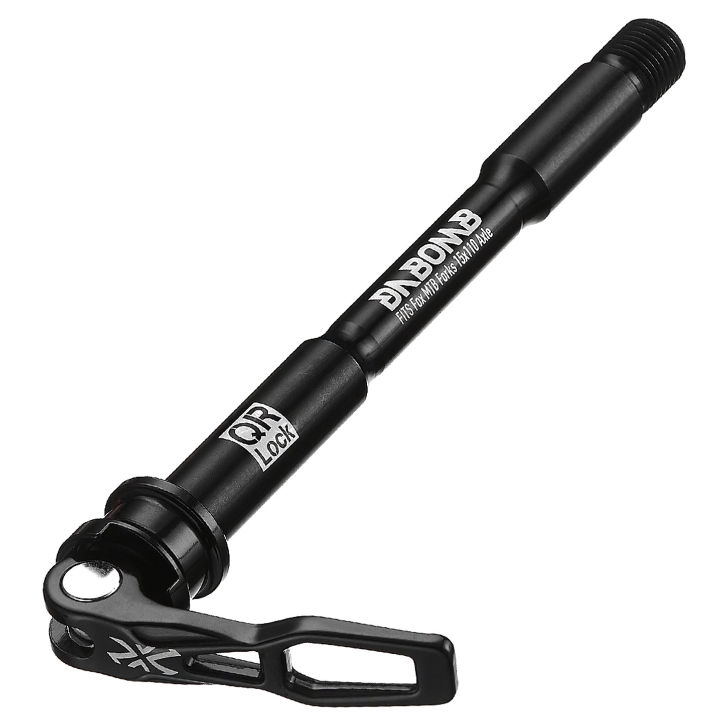 DaBomb QRLock-F (for Fox Fork) Thru Axle - Front - 15x110mm Fox - Black - Image 1