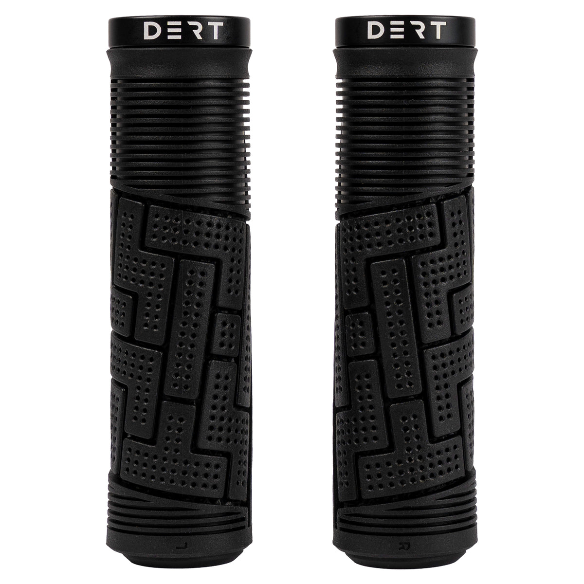 DERT Lock-On Grips - Black - Lock-On - 135mm - Image 1