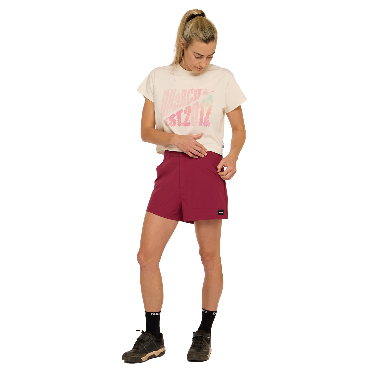 DHaRCO Womens Pit Shorts - M - Sangria - Image 2