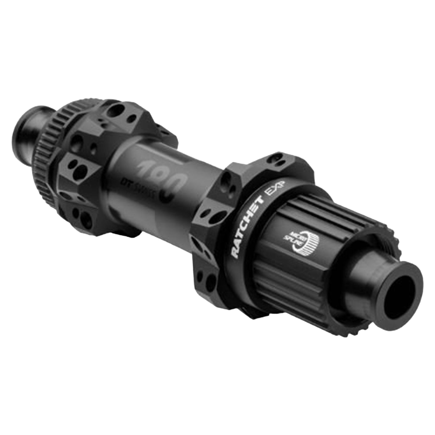 DT Swiss 180 Rear Hub - Rear - 12x148mm Boost - Shimano MicroSpline - Centrelock - 28 Hole - Straightpull - Black - Ceramic Bearings- Ratchet EXP - Image 1