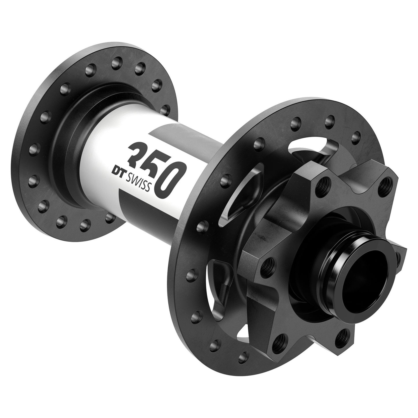 DT Swiss 350 Front Hub - Front - 15x100mm - 6 Bolt - 28 Hole - J-Bend - Black - Image 1