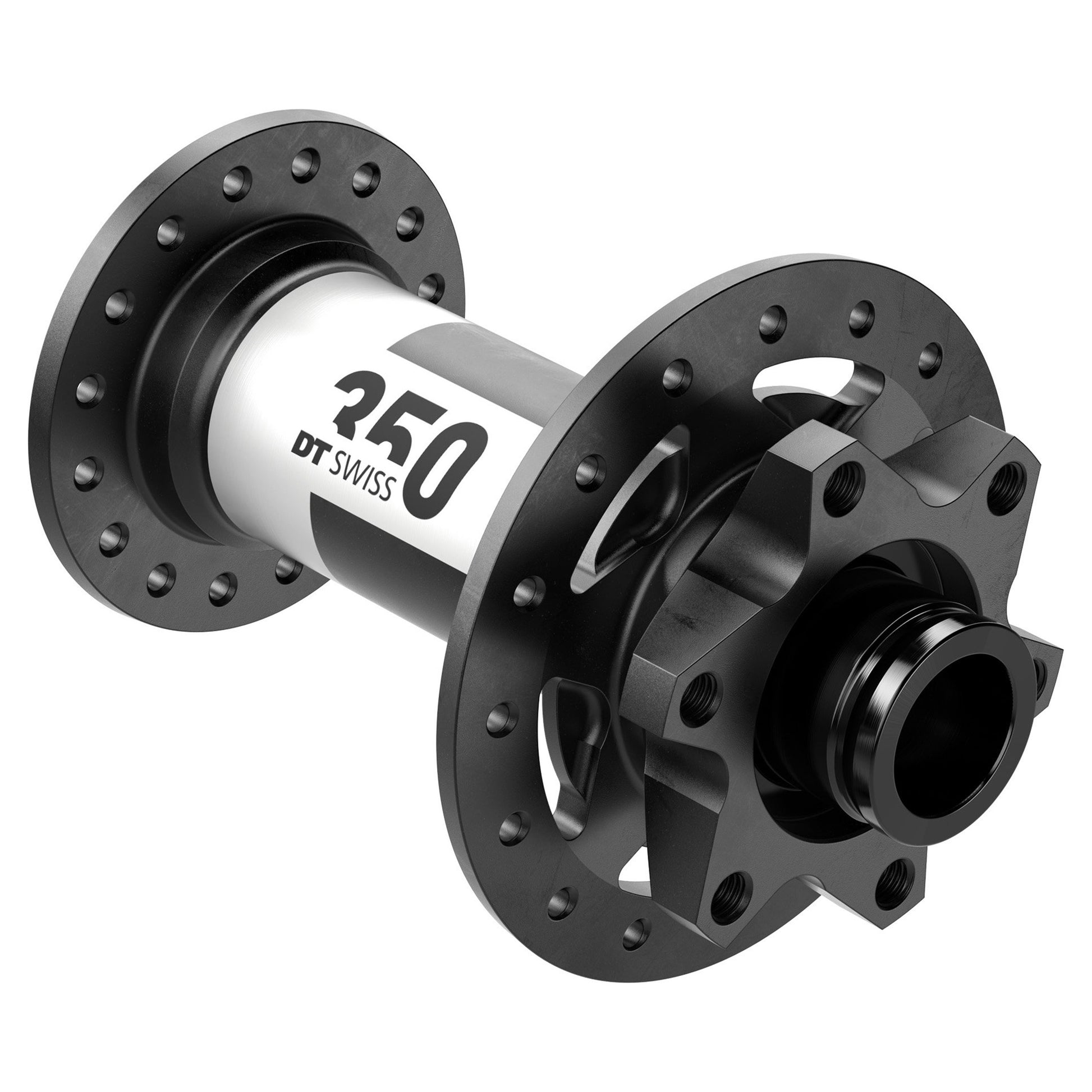 DT Swiss 350 Front Hub - Front - 15x100mm - 6 Bolt - 28 Hole - J-Bend - Black - Image 1