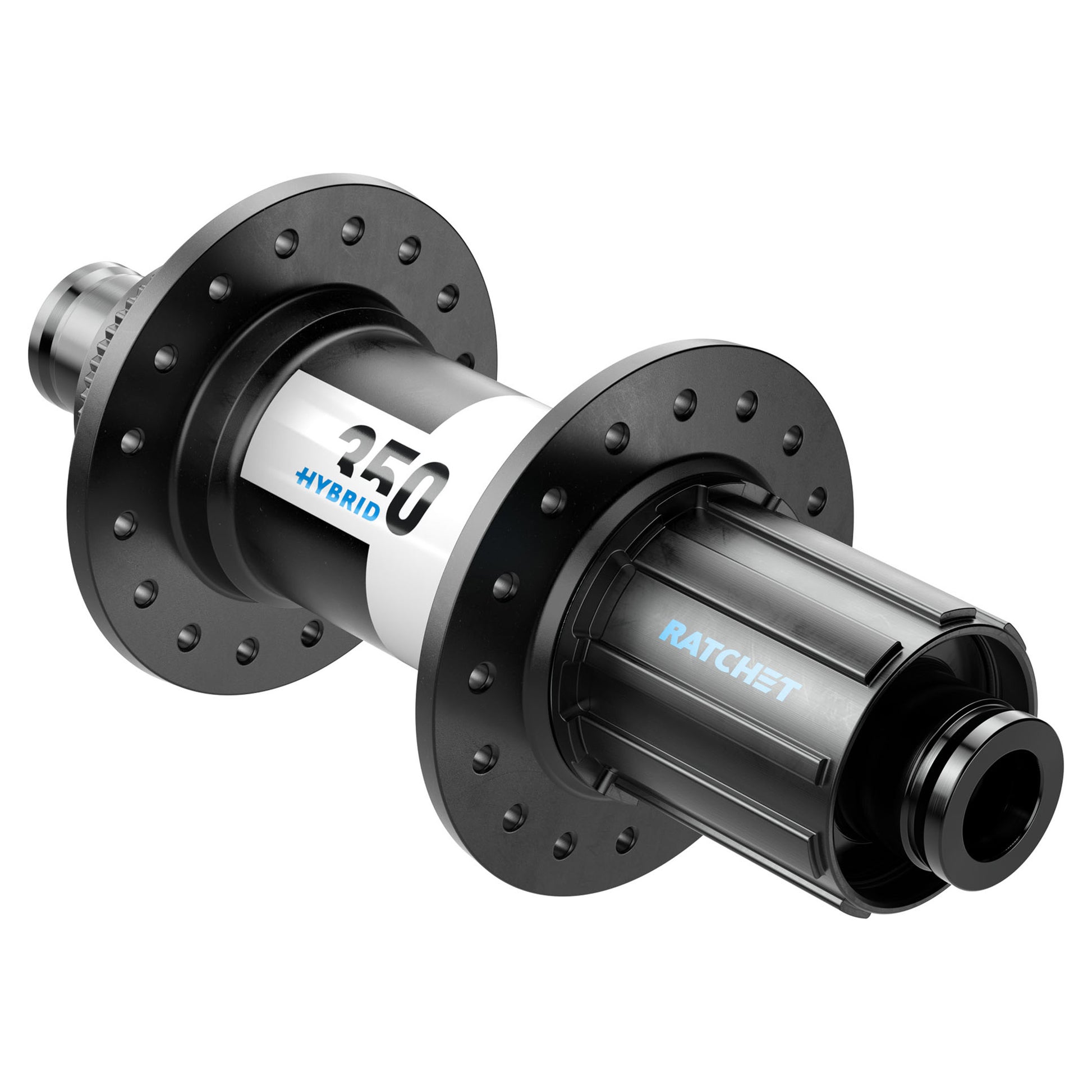 DT Swiss 350 Hybrid Rear Hub - Rear - 12x148mm Boost - Shimano HG - Centrelock - 32 Hole - J-Bend - Black - Hybrid (E-Bike)- Steel Freehub - Image 1