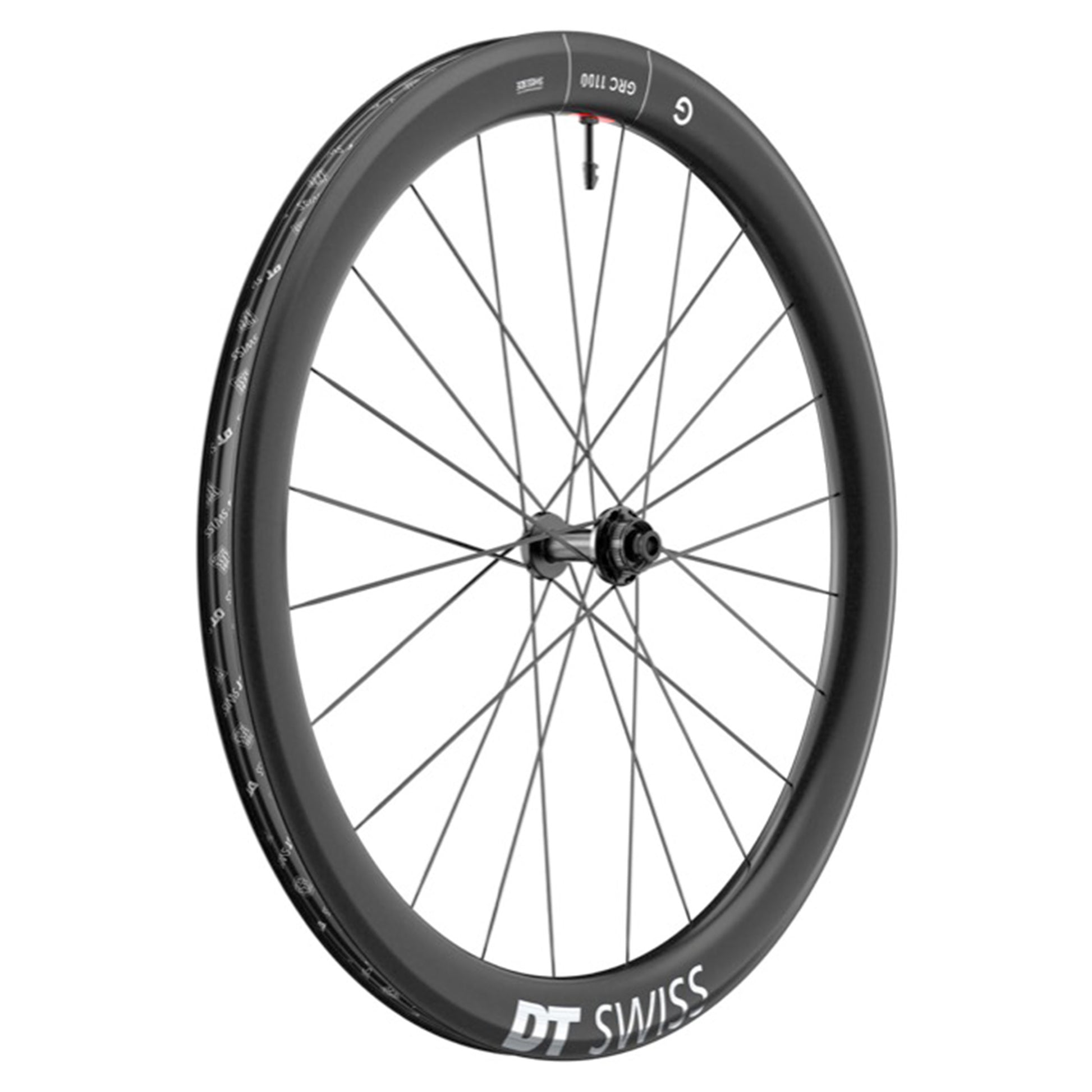 DT Swiss GRC1100 Spline 50 MY24 Wheel - Front - 700c - 12x100mm - Carbon - 24mm - Centrelock - Image 1