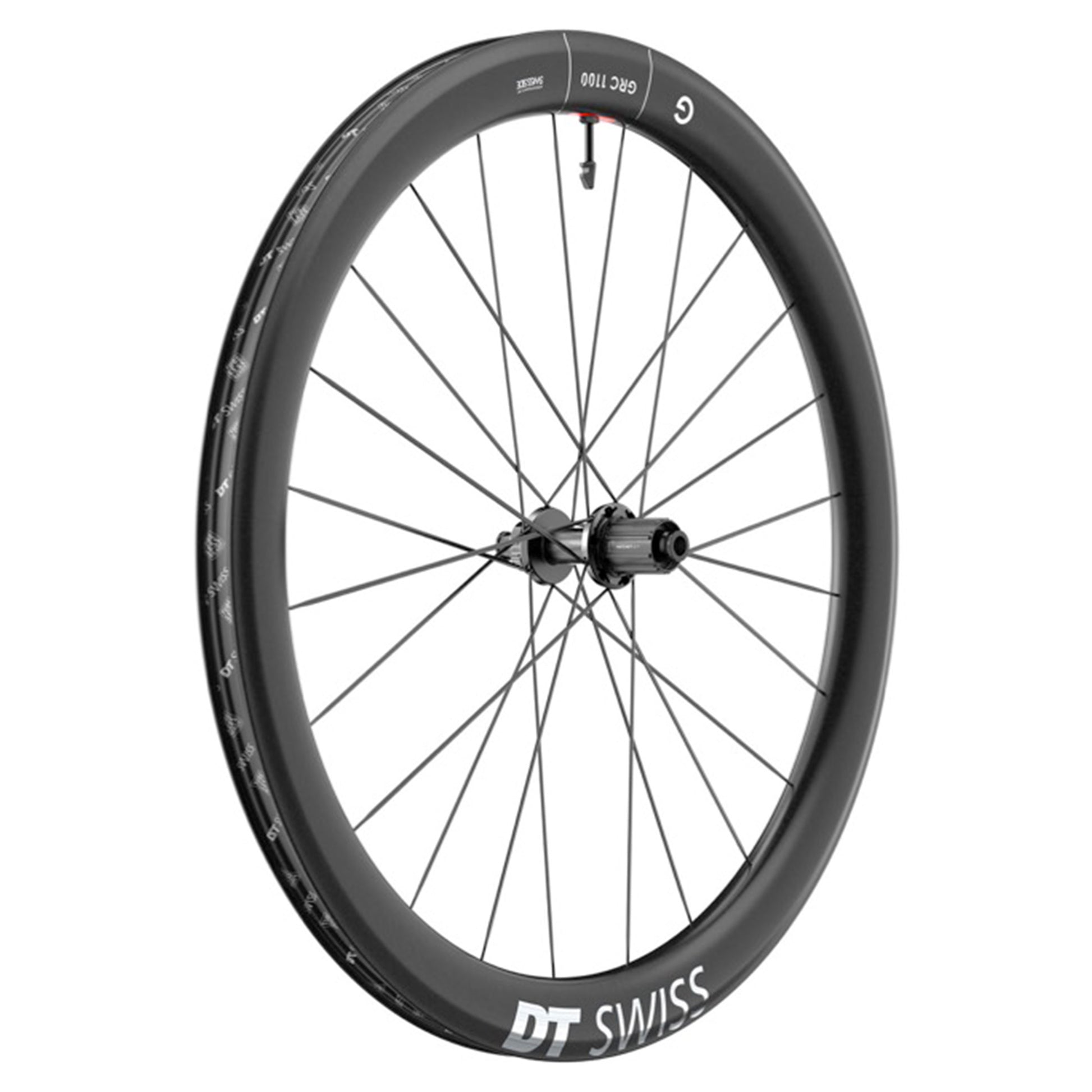 DT Swiss GRC1100 Spline 50 MY24 Wheel - Rear - 700c - 12x142mm - Carbon - 24mm - Centrelock - Shimano HG Splined - Image 1