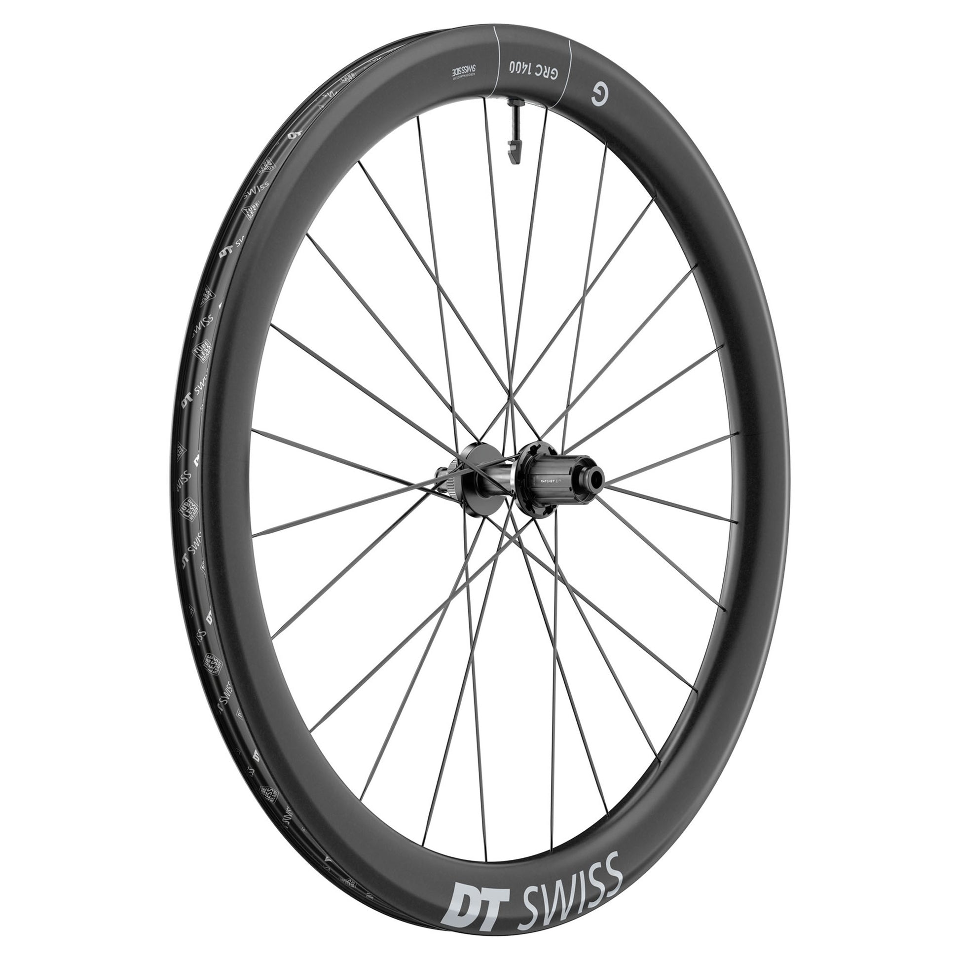 DT Swiss GRC1400 Spline 50 Wheel - Rear - 700c - 12x142mm - Carbon - 24mm - Centrelock - Shimano HG Splined - Image 1