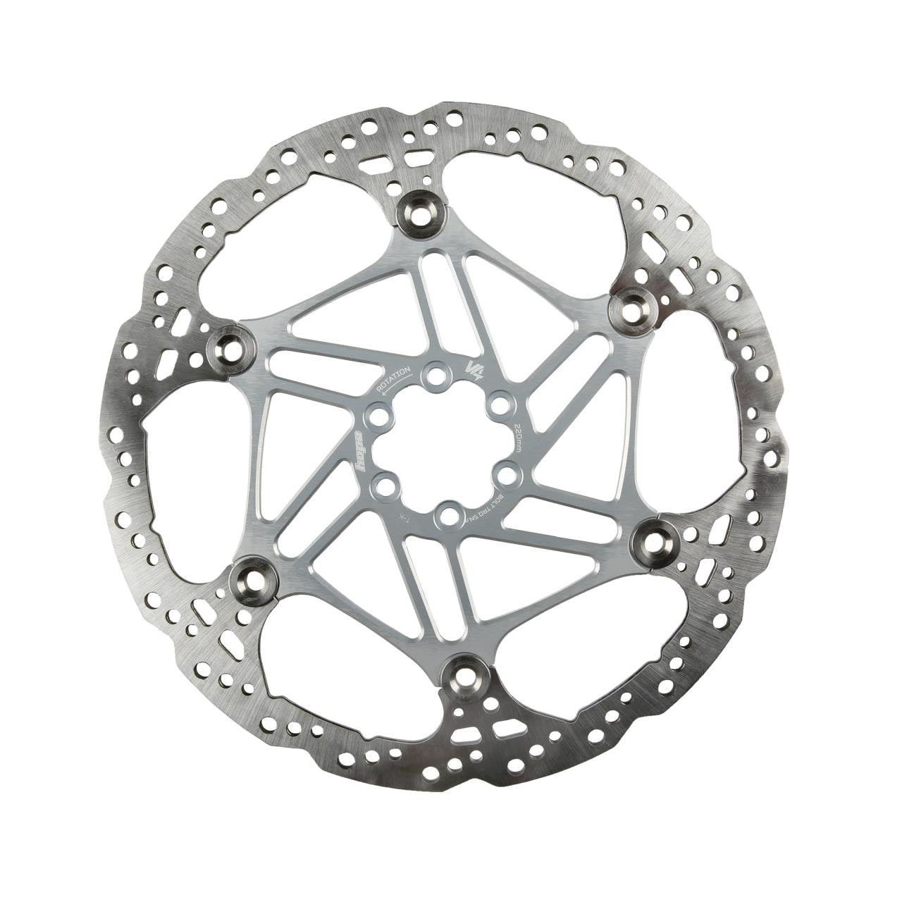 Hope V4 Vented Disc Brake Rotor - 220mm - 6 Bolt - Dual Layer 3.3mm ...