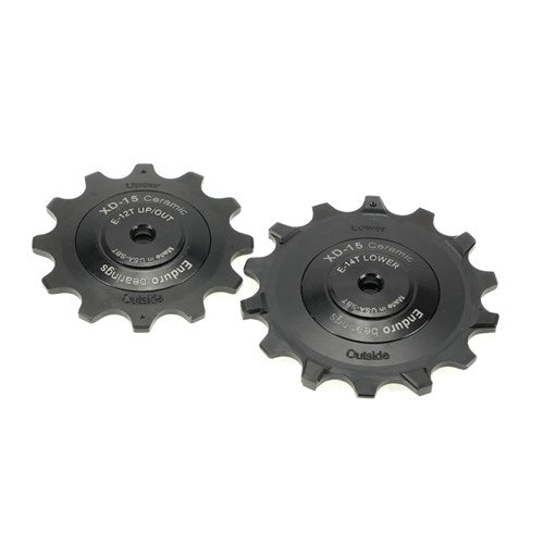 Enduro BKCJ-0506 Pulley Wheels - Pulley Wheel - SRAM Eagle ASX - Black - 12/14 Tooth - XD-15 Ceramic Hybrid Bearing - Image 1
