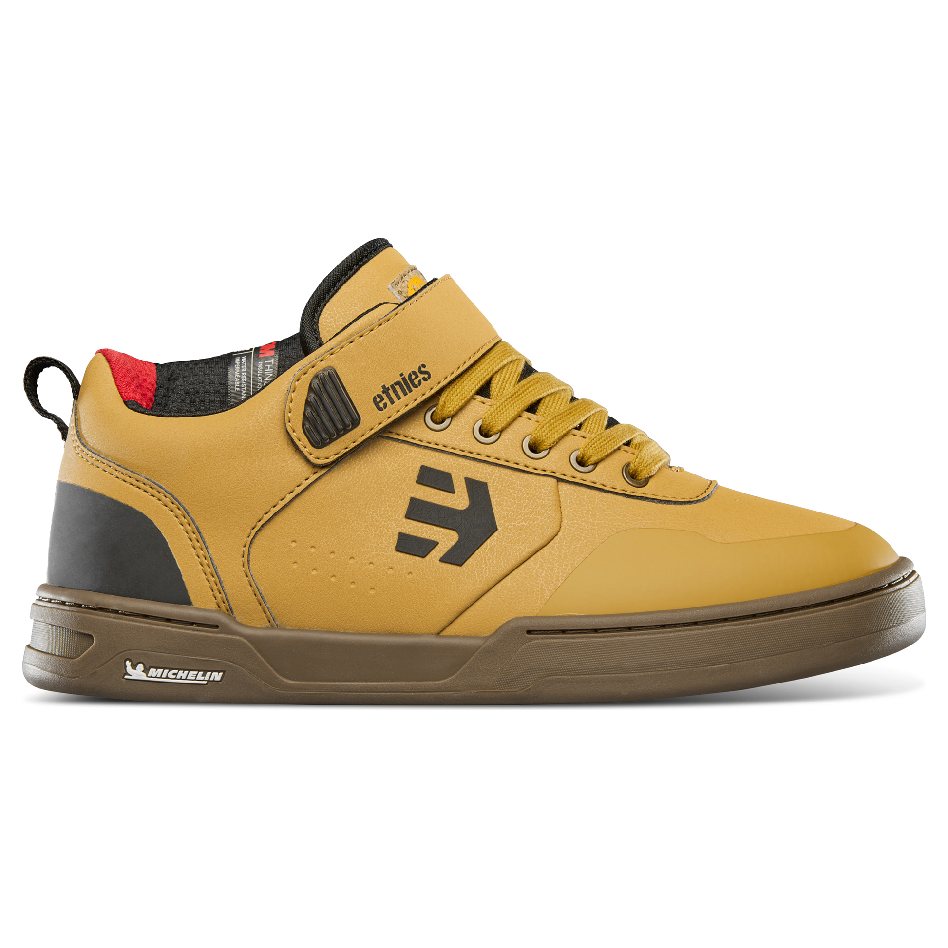 Etnies Camber Mid Michelin x TFTF Flat Shoes - US 12.0 - Tan - Gum - Image 1