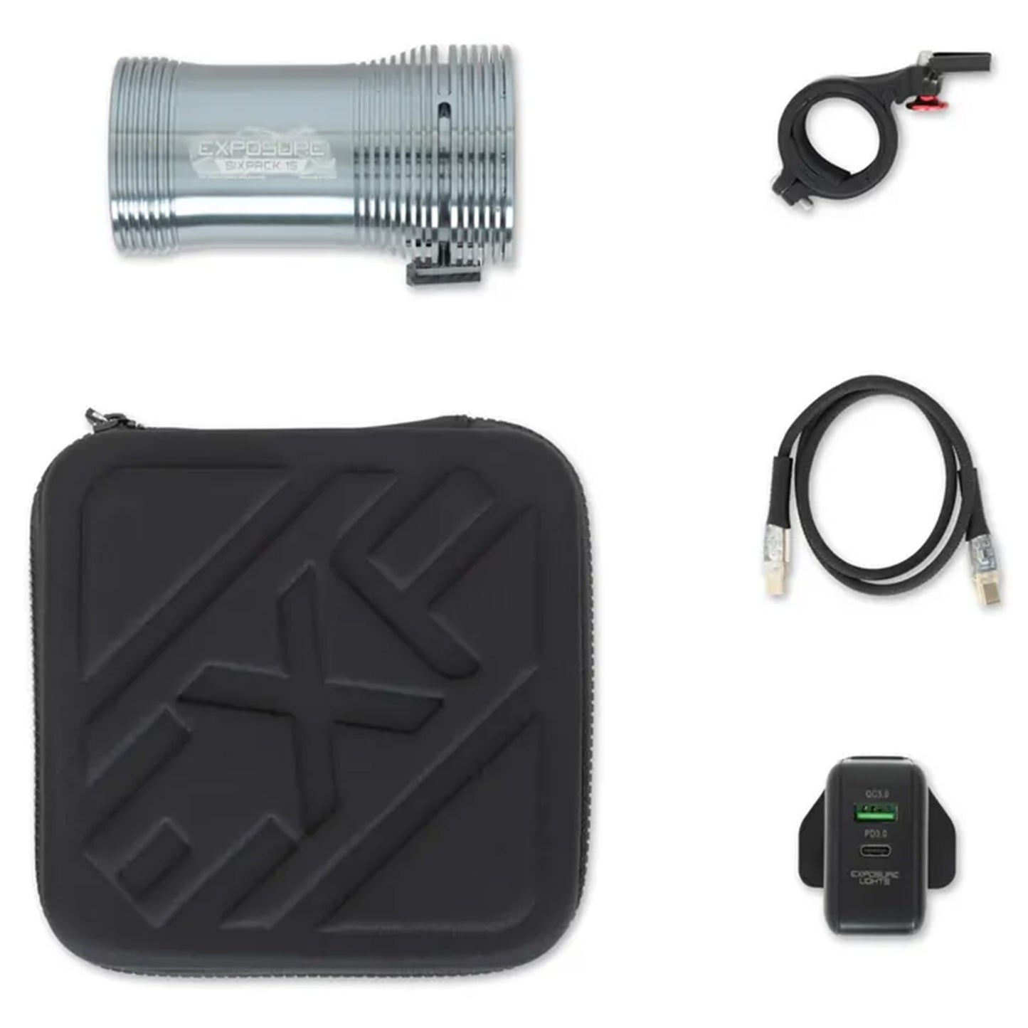 Exposure Six Pack Mk15 Front Light - Front - 6000 - Silver - Image 2