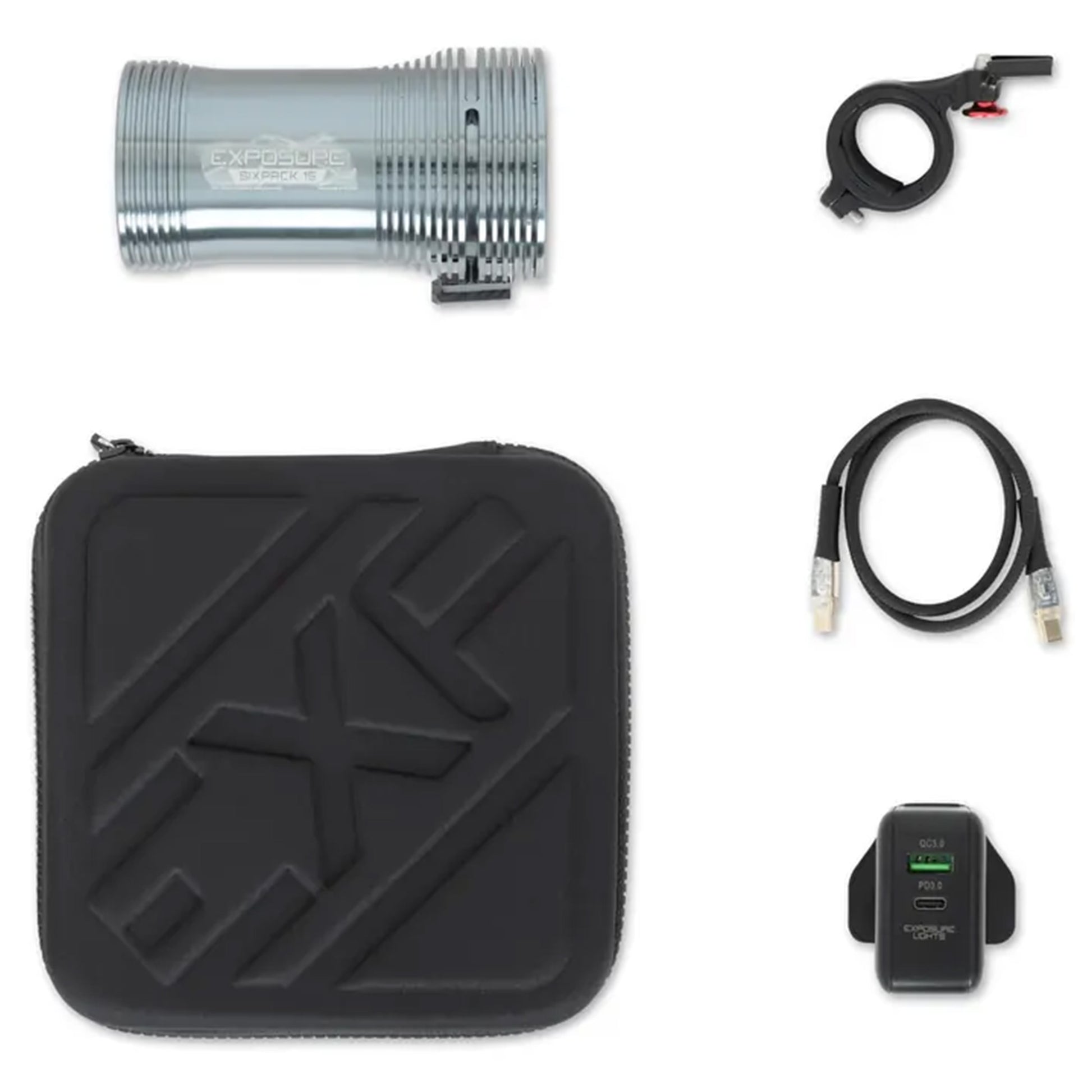 Exposure Six Pack Mk15 Front Light - Front - 6000 - Silver - Image 2