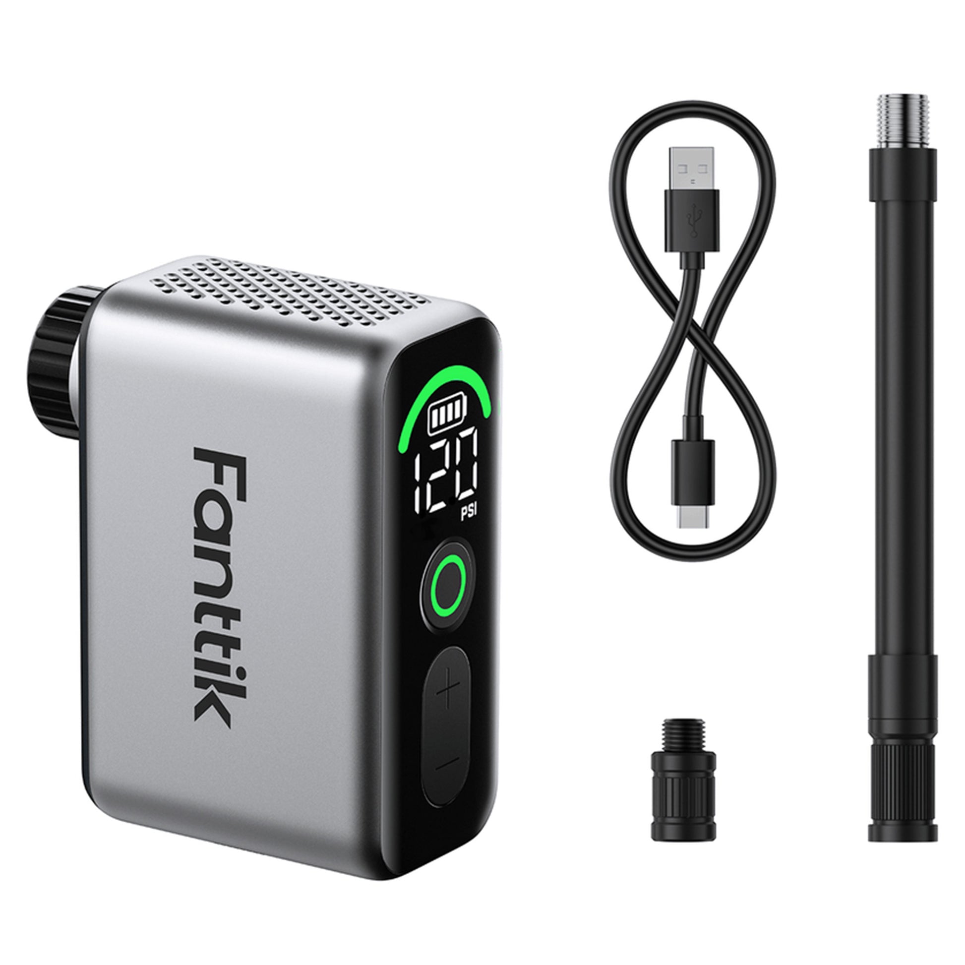 Fanttik X10 Ace Tiny Mini Electric Bike Pump - Black - Image 1