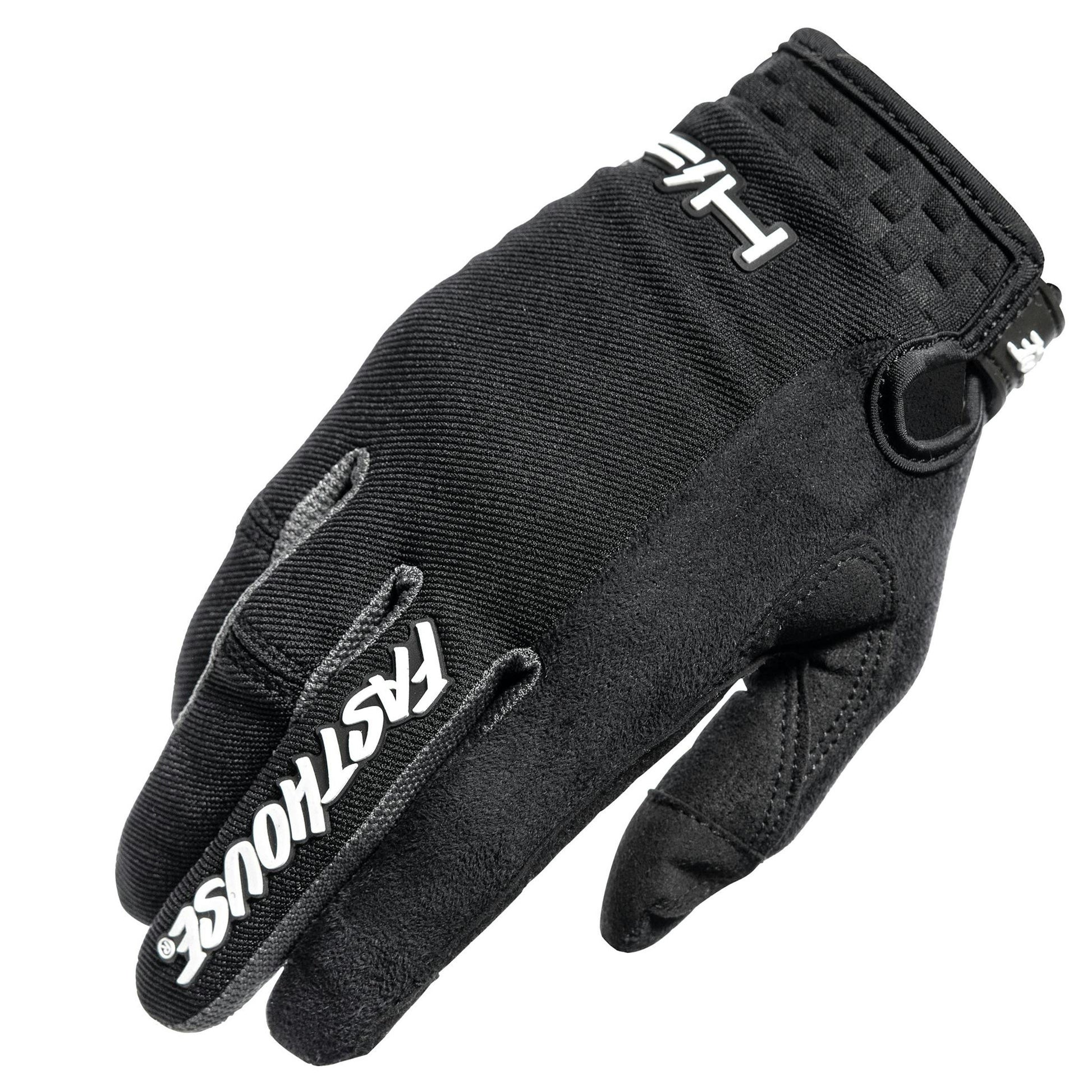 Fasthouse Chandler Ridgeline Gloves - L - Black - White - Image 1