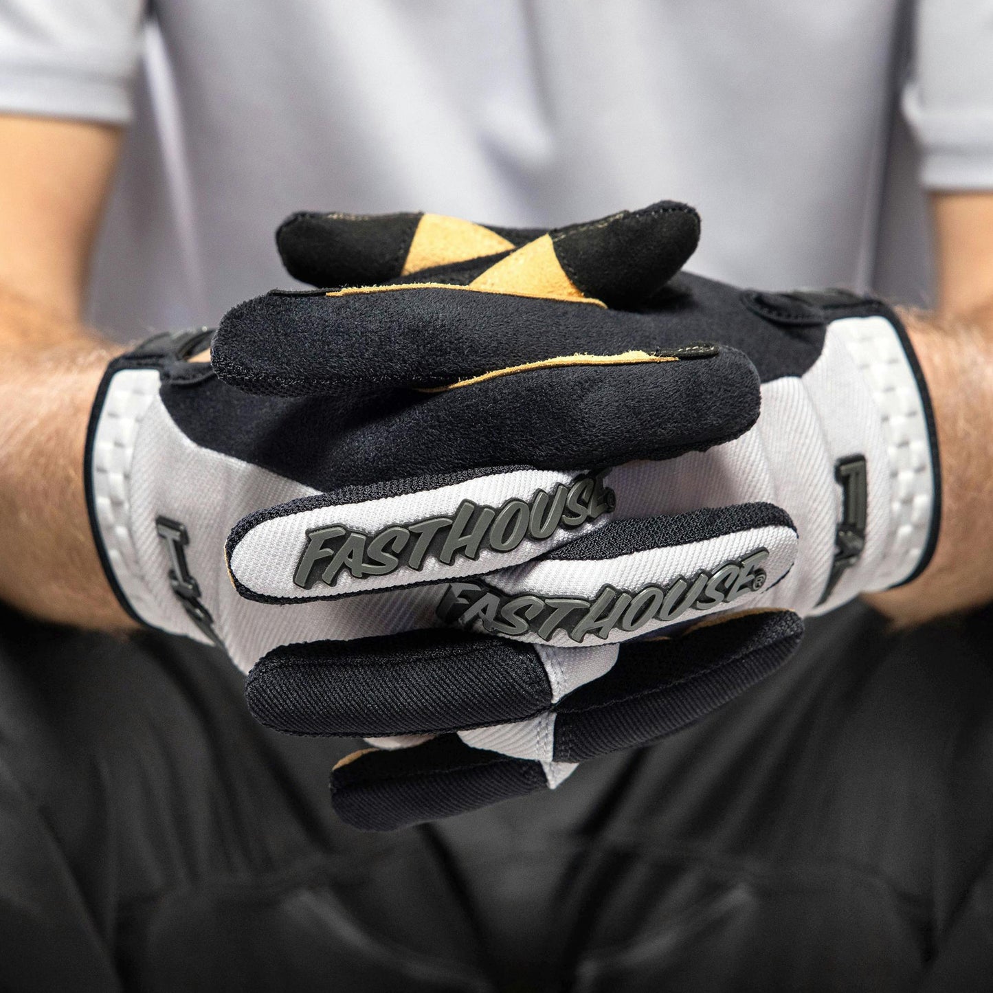 Fasthouse Chandler Ridgeline Gloves - L - Light Grey - Image 5