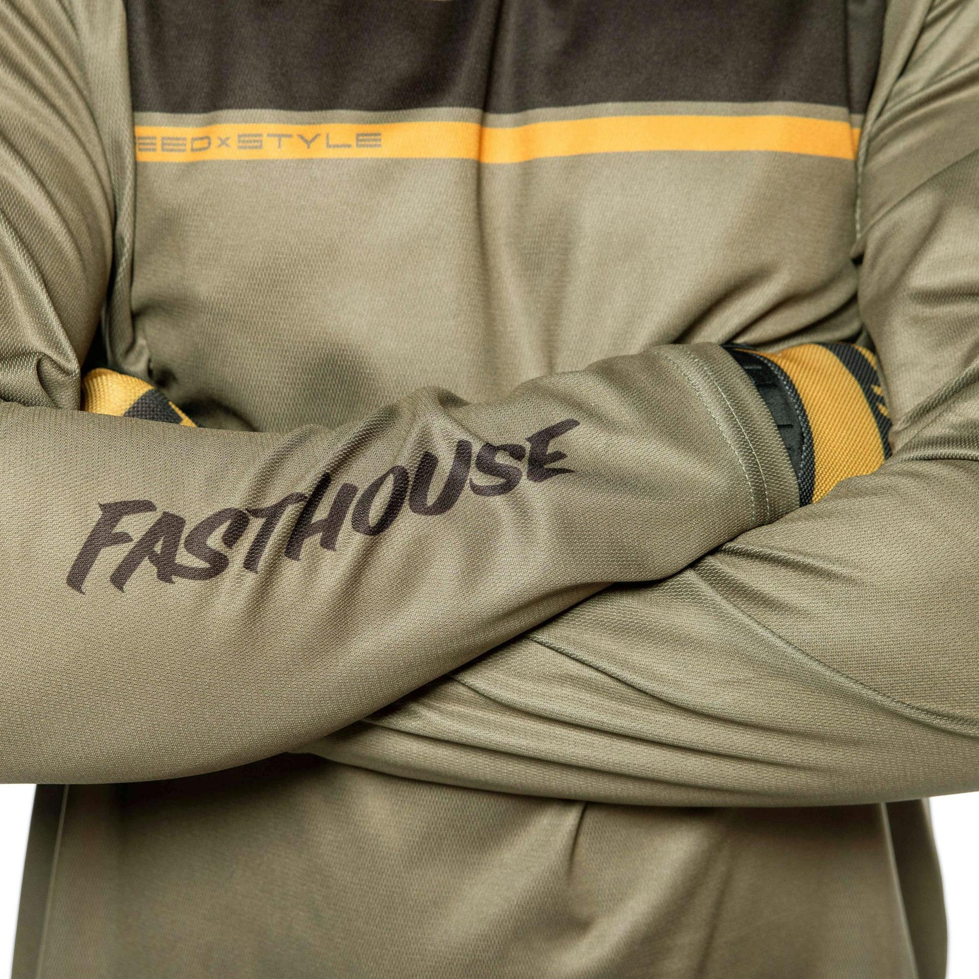 Fasthouse Impakt Cosmos Long Sleeve Jersey - XL - Olive - Image 3