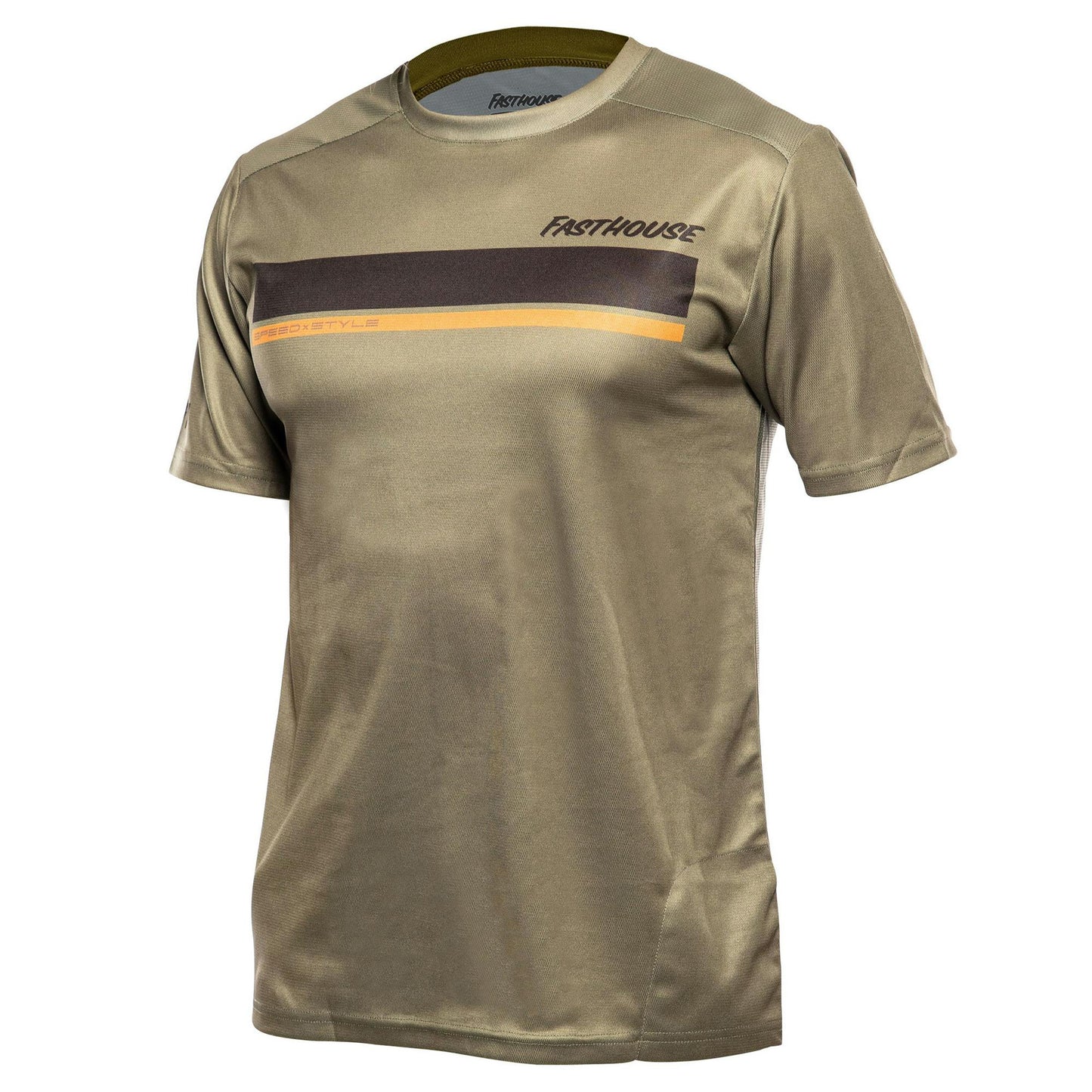 Fasthouse Impakt Cosmos Short Sleeve Jersey - L - Olive - Image 1