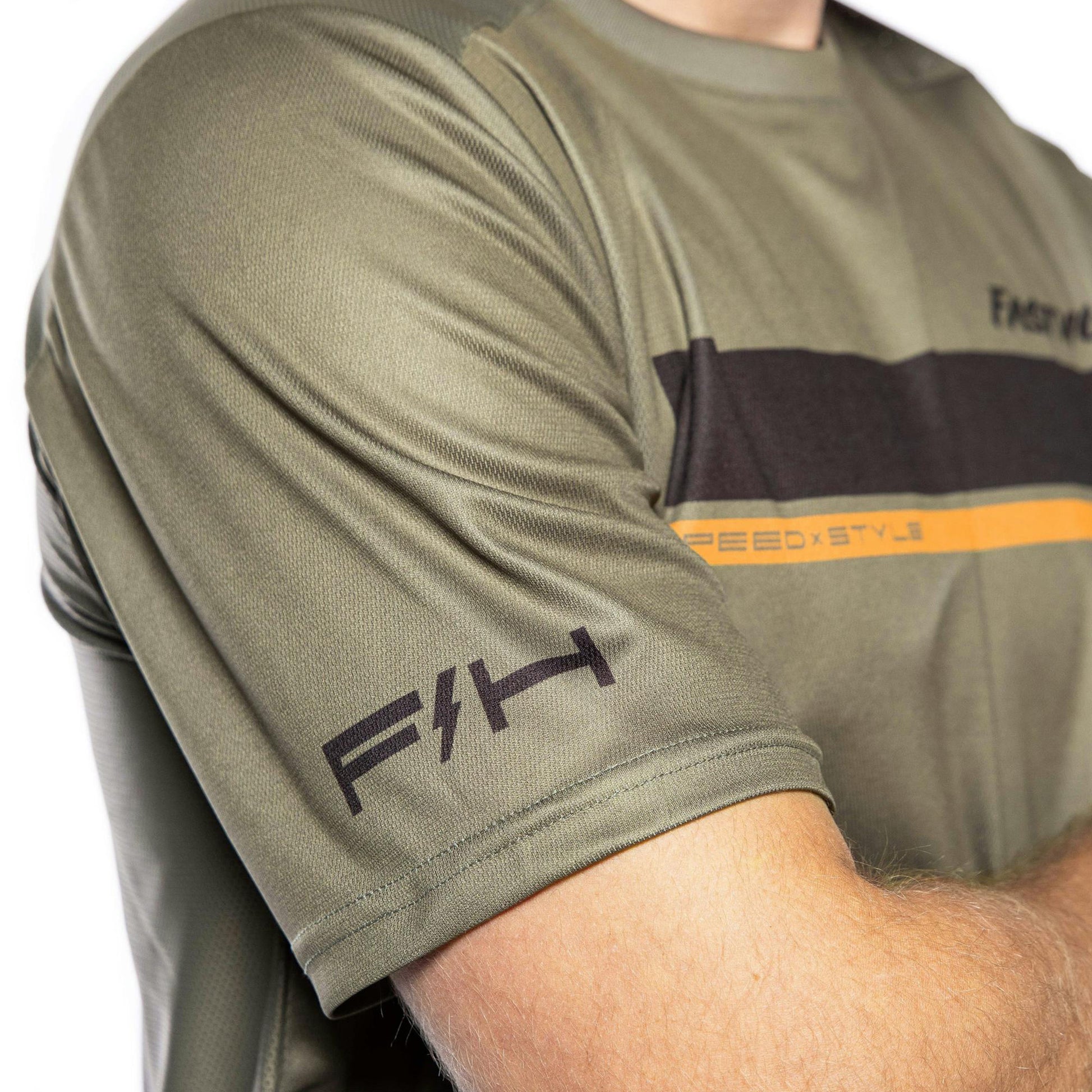 Fasthouse Impakt Cosmos Short Sleeve Jersey - L - Olive - Image 4