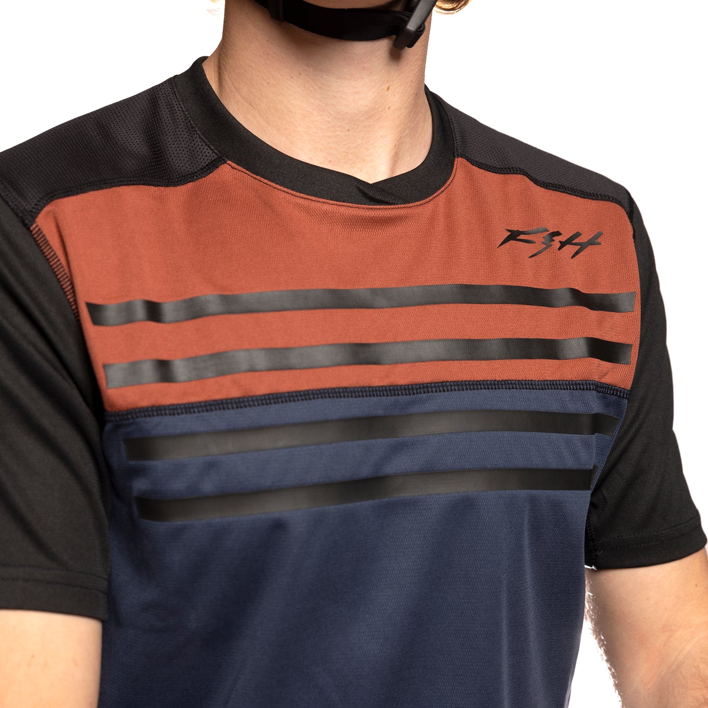 Fasthouse Alloy Sidewinder Short Sleeve Jersey - L - Rust - Midnight Navy - Image 3