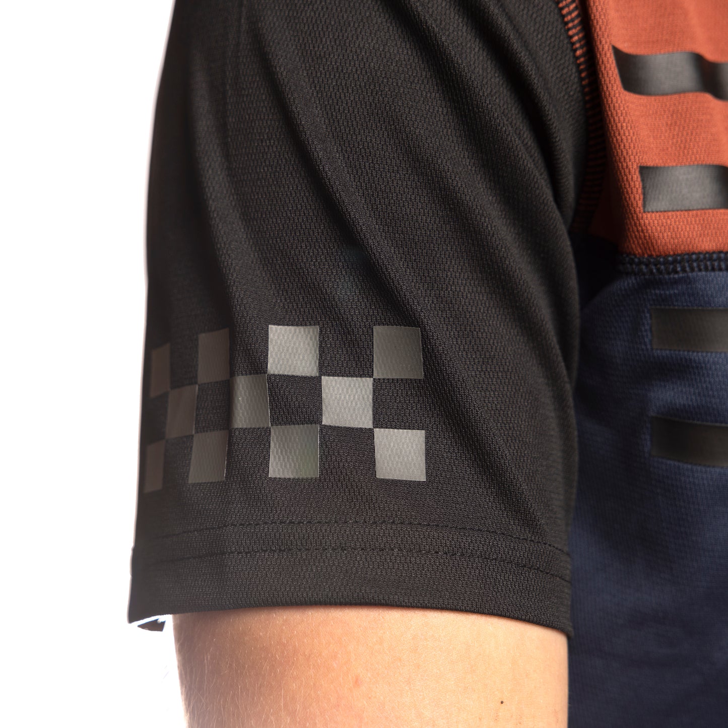 Fasthouse Alloy Sidewinder Short Sleeve Jersey - L - Rust - Midnight Navy - Image 4