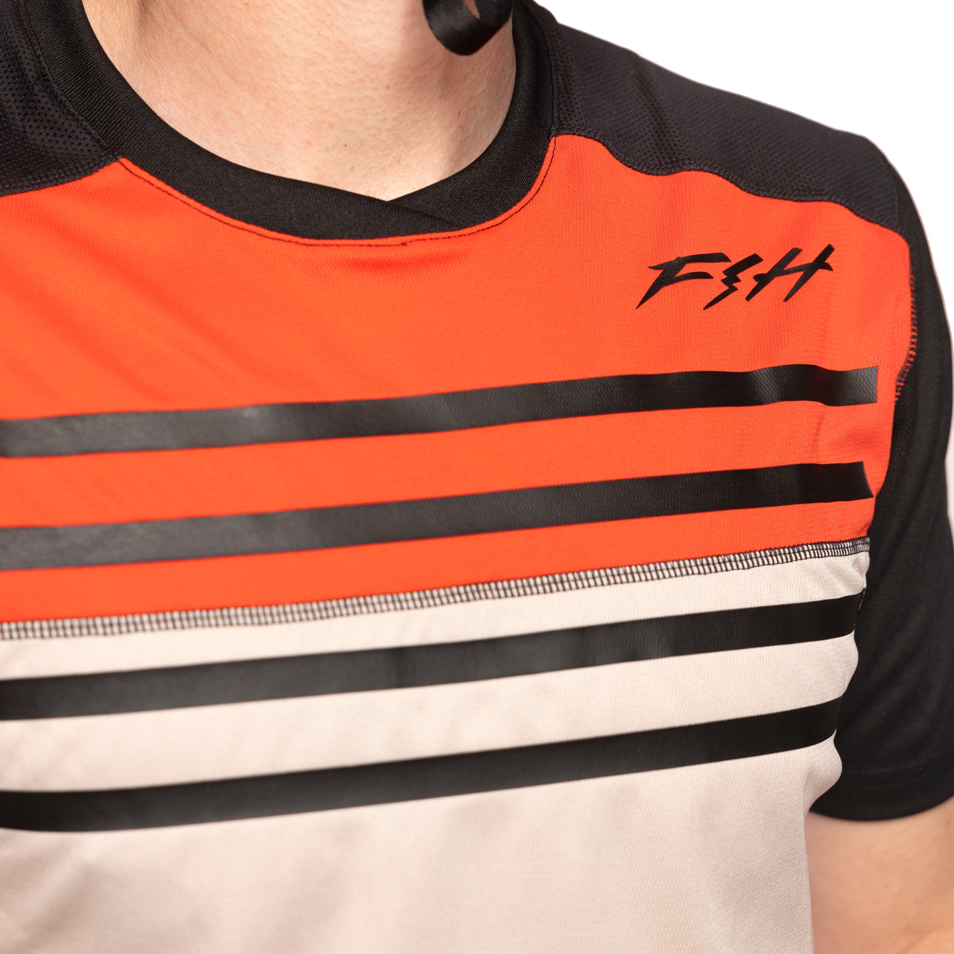 Fasthouse Alloy Sidewinder Short Sleeve Jersey - M - Red - Cream - Image 3