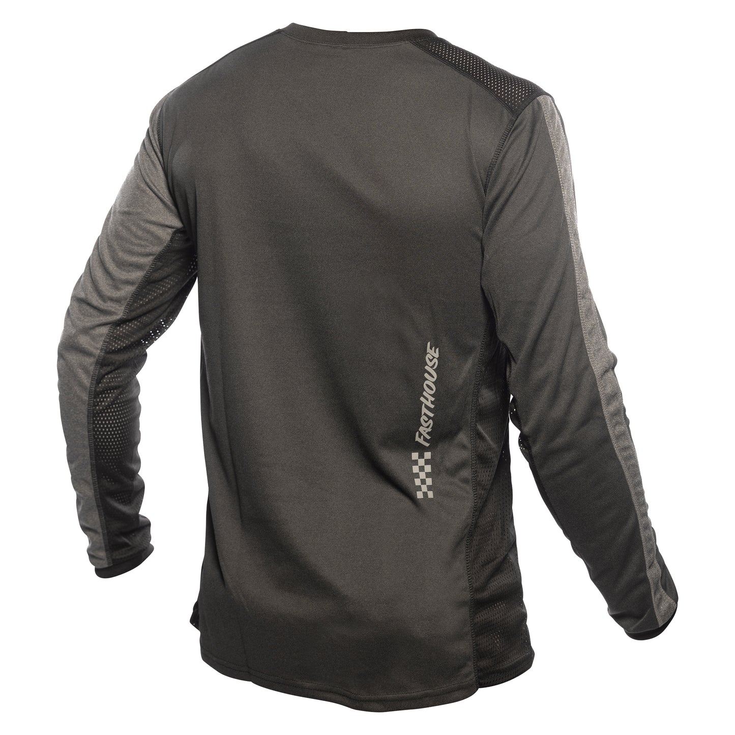 Fasthouse Classic Mercury Long Sleeve Jersey - M - Black Heather - Charcoal Heather - Image 2