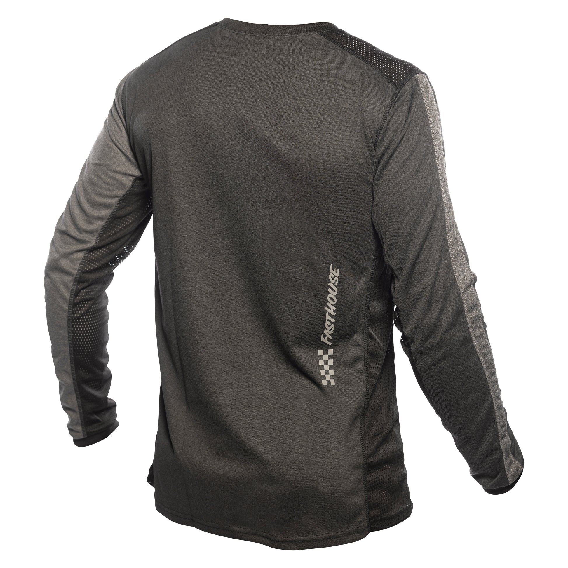 Fasthouse Classic Mercury Long Sleeve Jersey - M - Black Heather - Charcoal Heather - Image 2