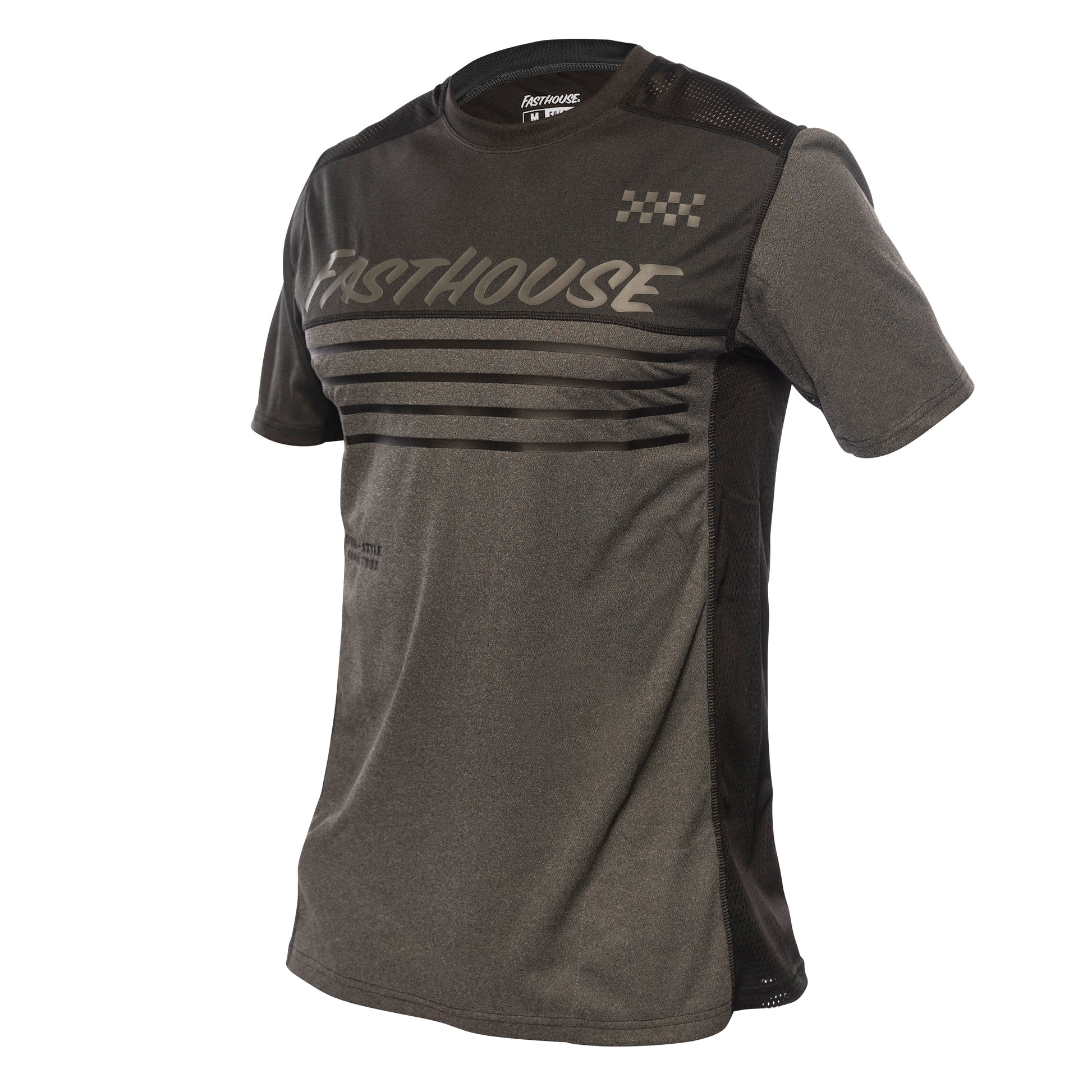 Fasthouse Classic Mercury Short Sleeve Jersey - 2XL - Black Heather - Charcoal Heather - Image 1