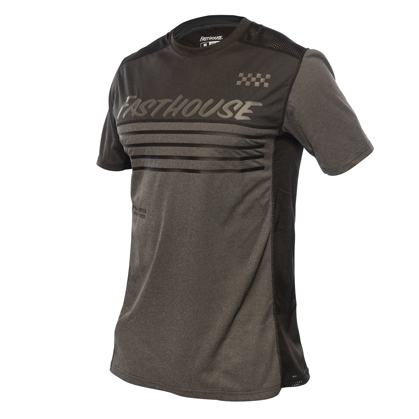 Fasthouse Classic Mercury Short Sleeve Jersey - XL - Black Heather - Charcoal Heather - Image 1