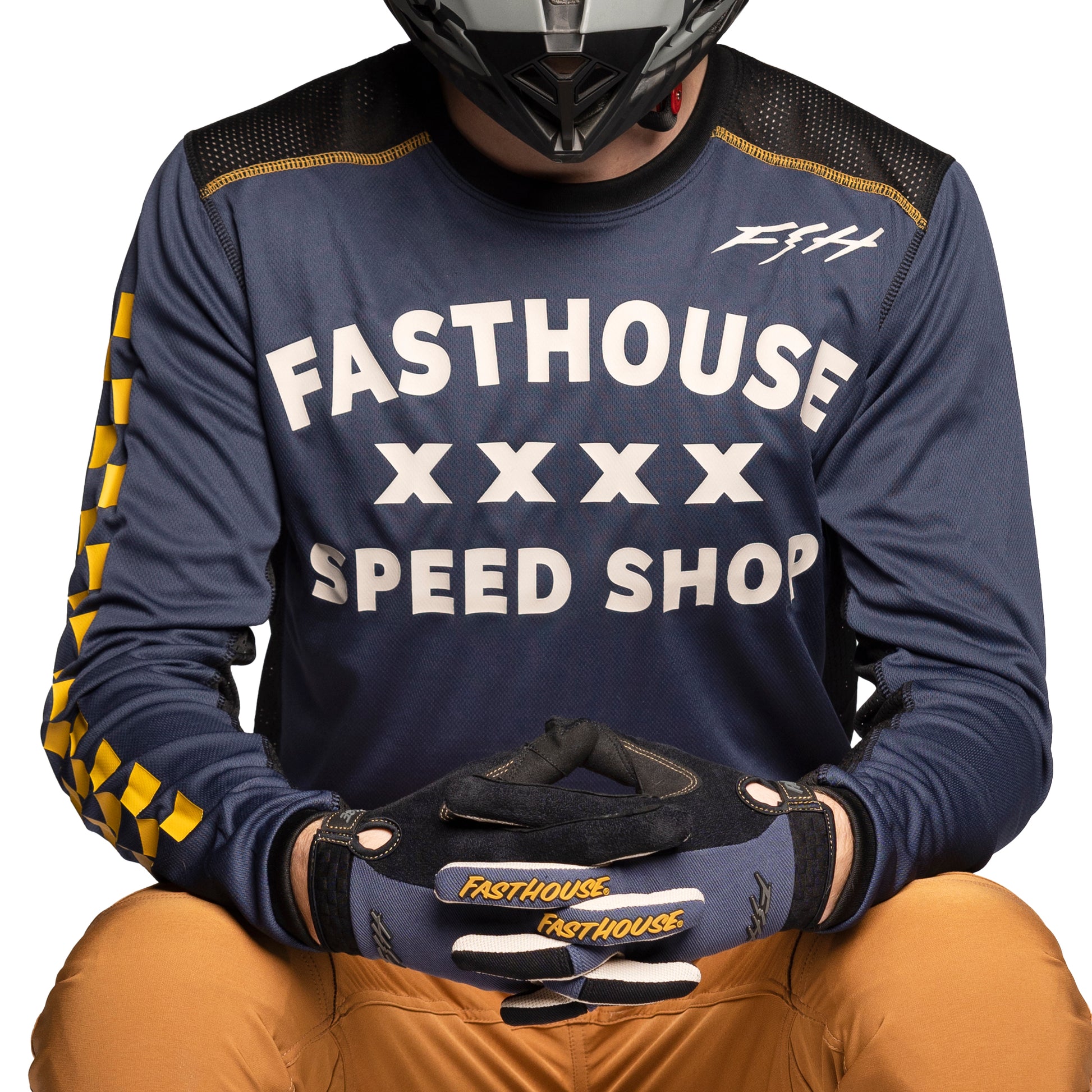Fasthouse Classic Swift Long Sleeve Jersey - L - Midnight Navy - Image 4