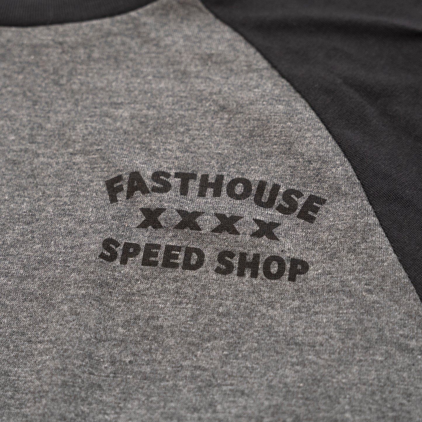 Fasthouse Swift Raglan Tech Tee - XL - Black - Heather Grey - Image 3