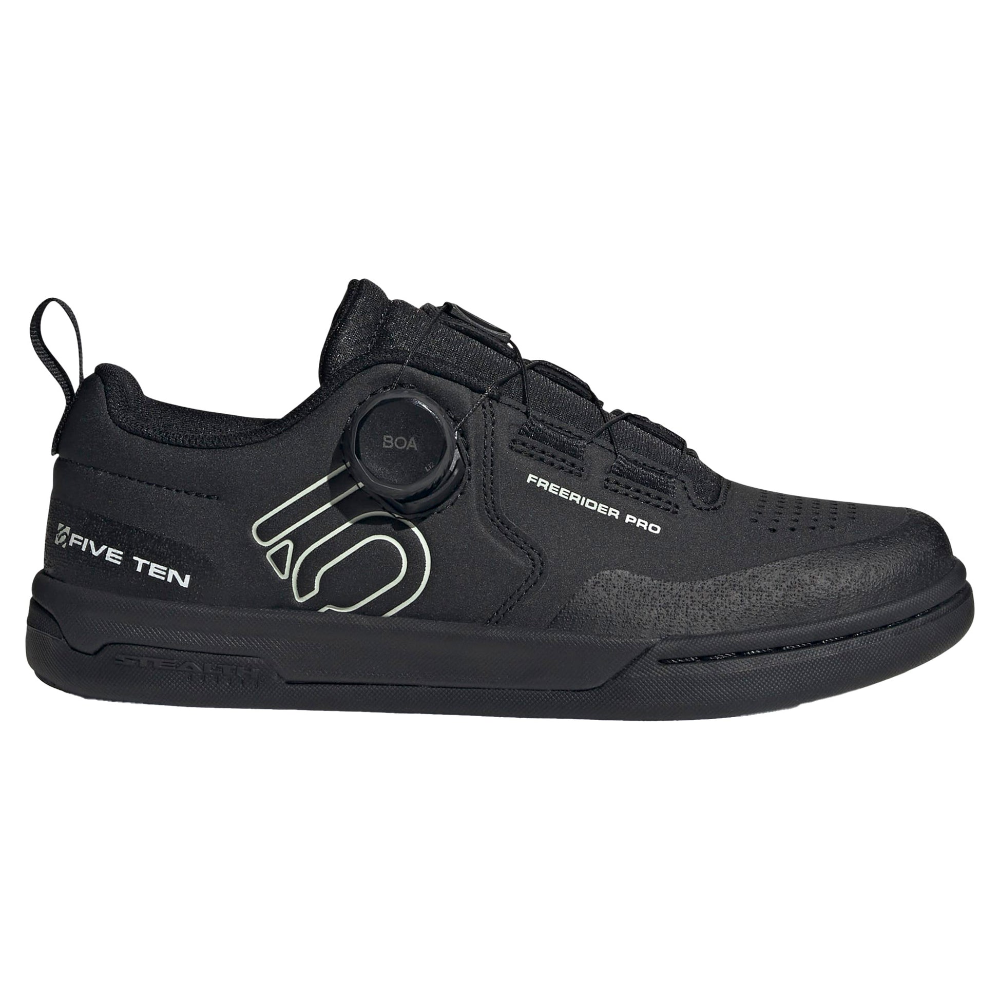 Five Ten Freerider Pro Boa Women's Flat Shoes - US 6 - Core Black/Lin Green/Footwear White - Image 1