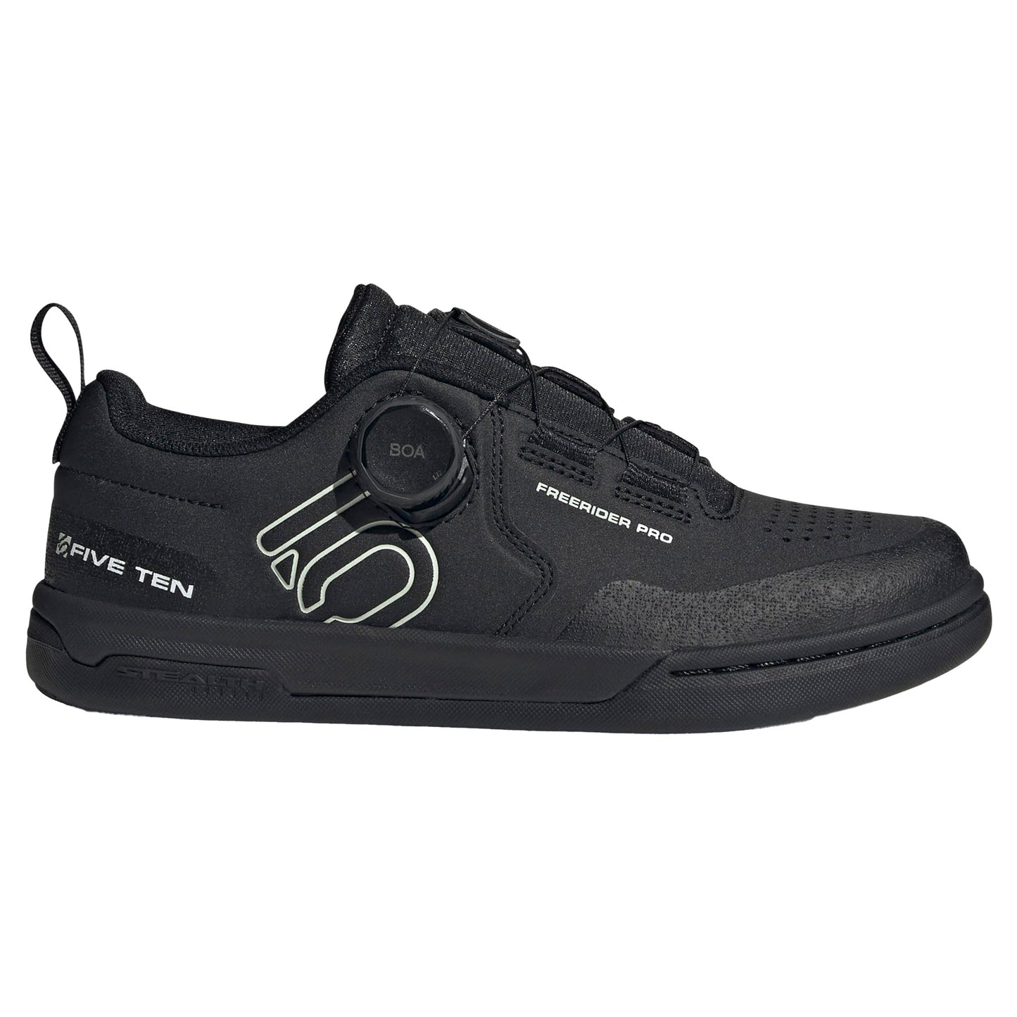 Five Ten Freerider Pro Boa Women's Flat Shoes - US 7 - Core Black/Lin Green/Footwear White - Image 1